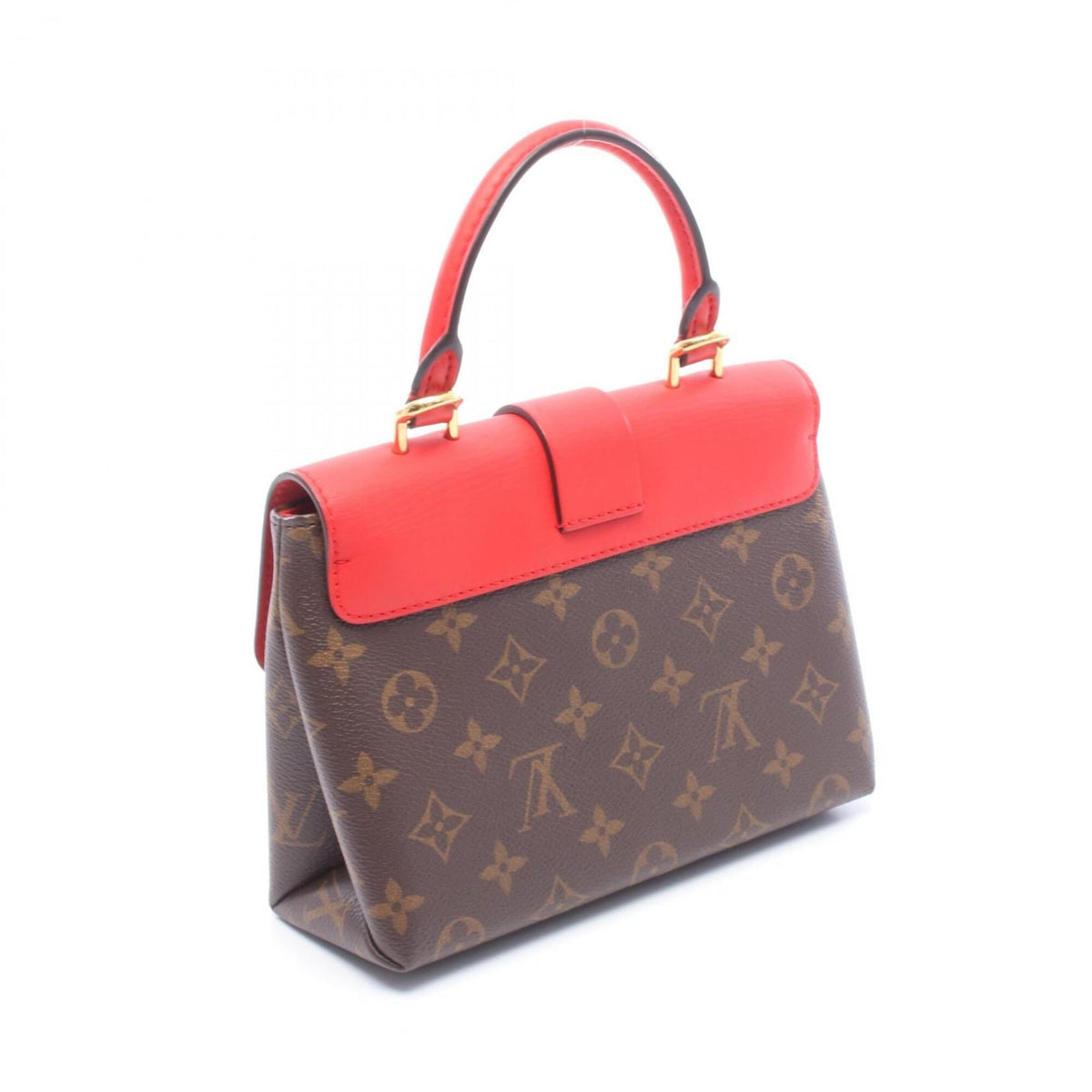 Louis Vuitton Brown Monogram Red Color Coated Canvas Handbag (Pre-Owned)