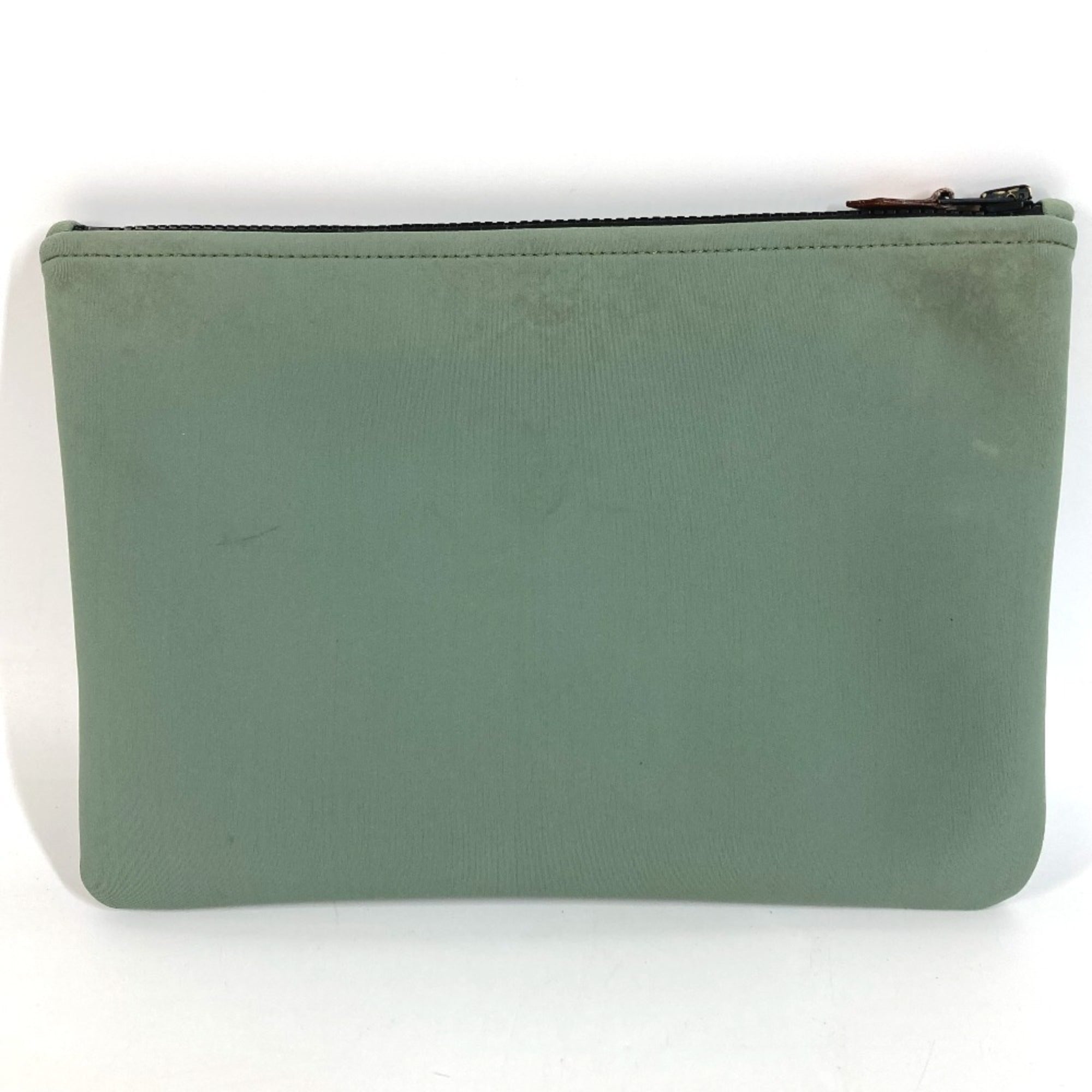 Hermes Khaki Polyamide Clutch Bag Handbag (Pre-Owned)
