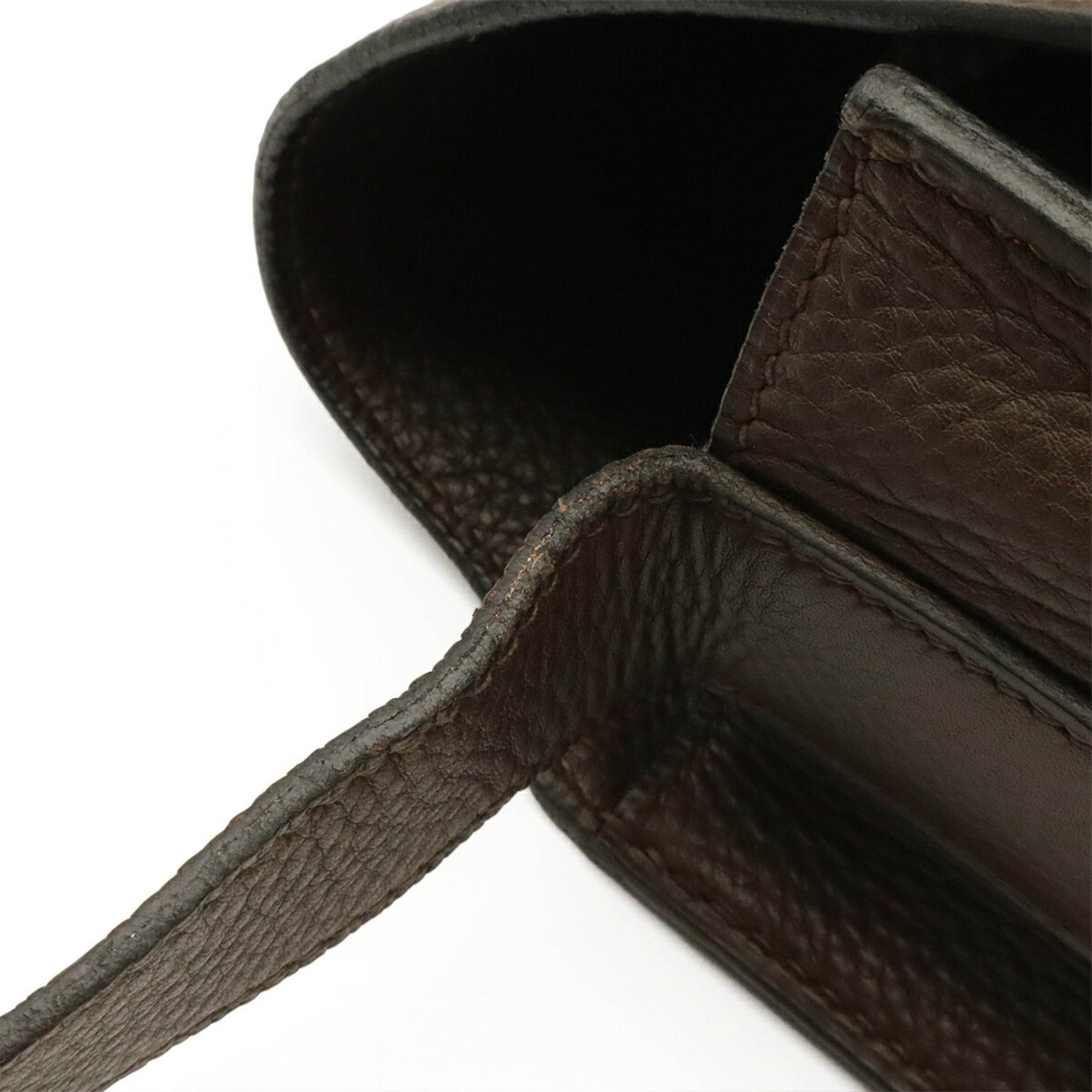 Hermes Brown Taurillon Clemence Leather Shoulder Bag (Pre-Owned)
