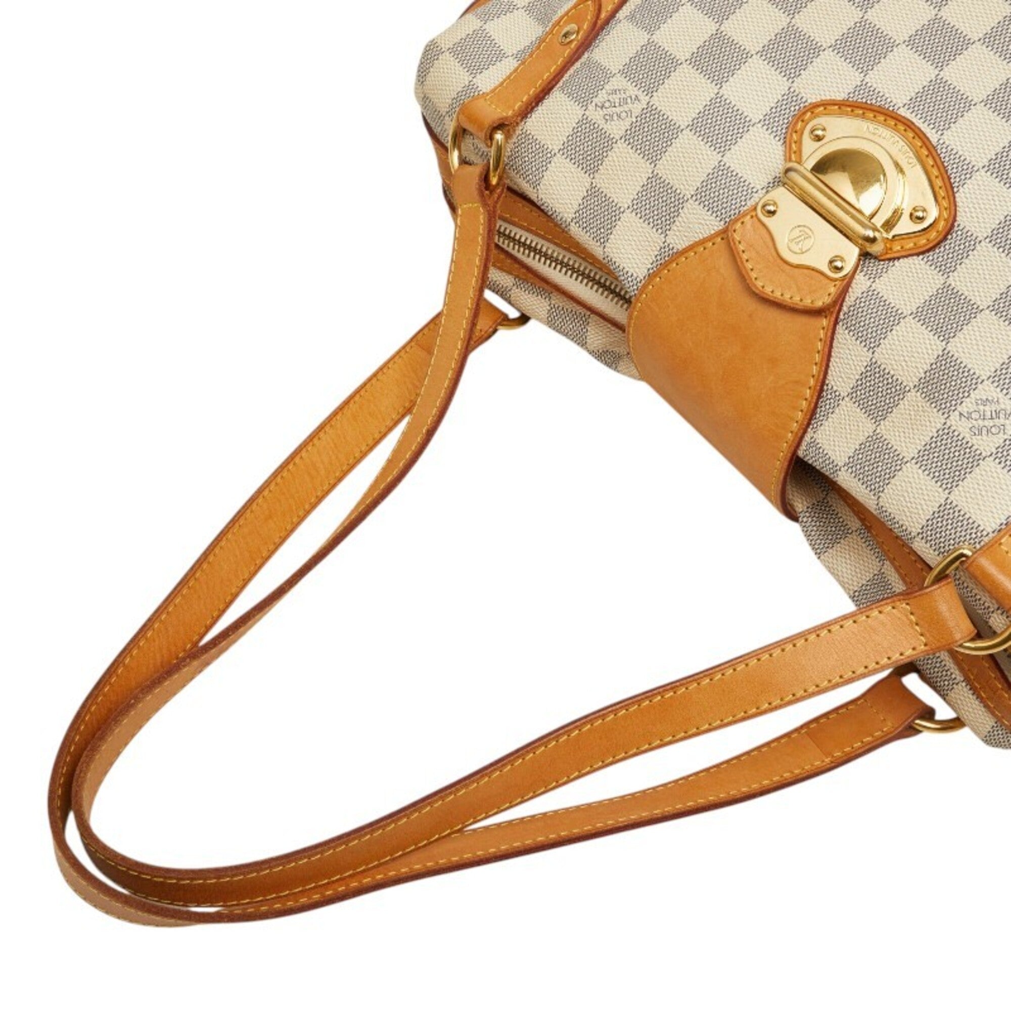 Louis Vuitton White Pvc Leather Shoulder Bag Tote Bag (Pre-Owned)