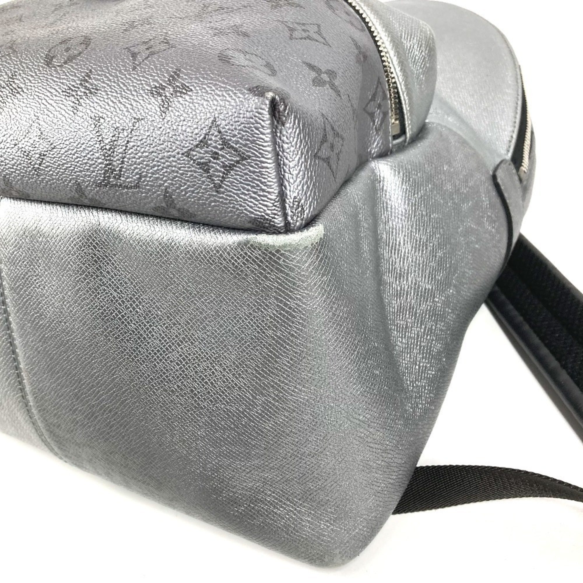 Louis Vuitton Taigarama Silver Taiga Leather Monogram Backpack (Pre-Owned)