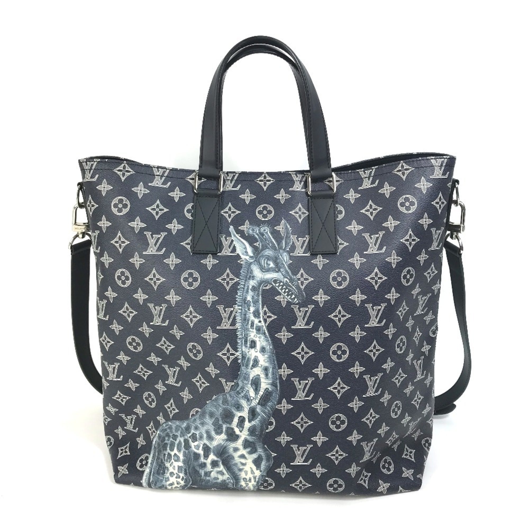Louis Vuitton Monogram Savane Navy Shoulder Bag Tote Bag (Pre-Owned)