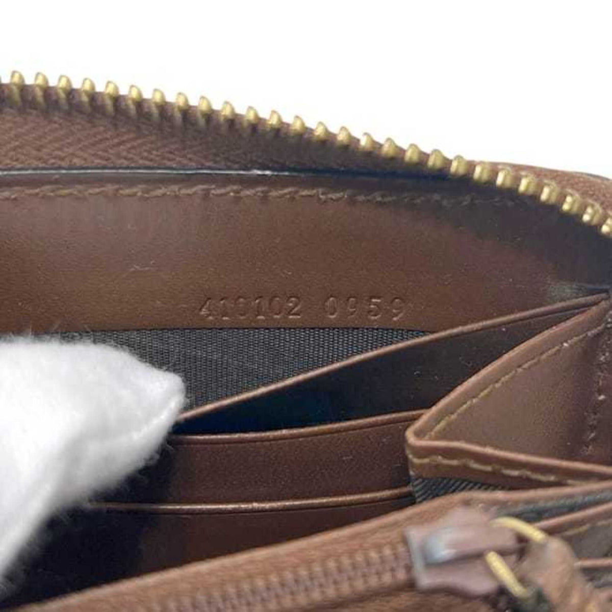 Gucci Beige Brown Pvc Leather Long Wallet (Bi-Fold) (Pre-Owned)