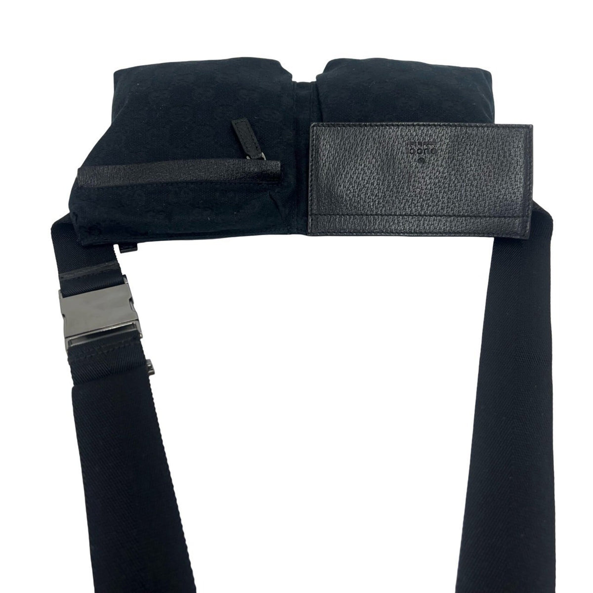 Gucci Black Canvas Leather Pouch Shoulder Bag Sling Bag (Pre-Owned)