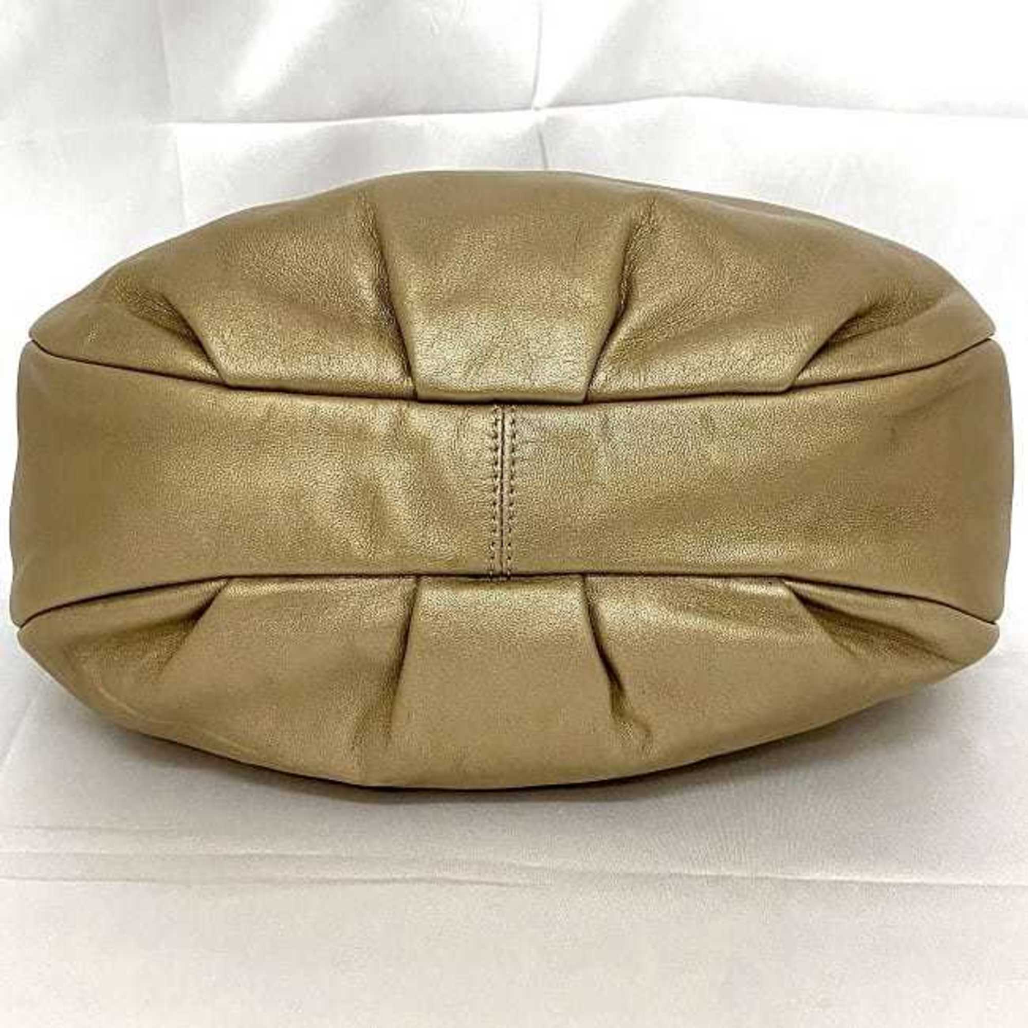 Loewe Gold Nappa Leather Shoulder Bag (Pre-Owned)
