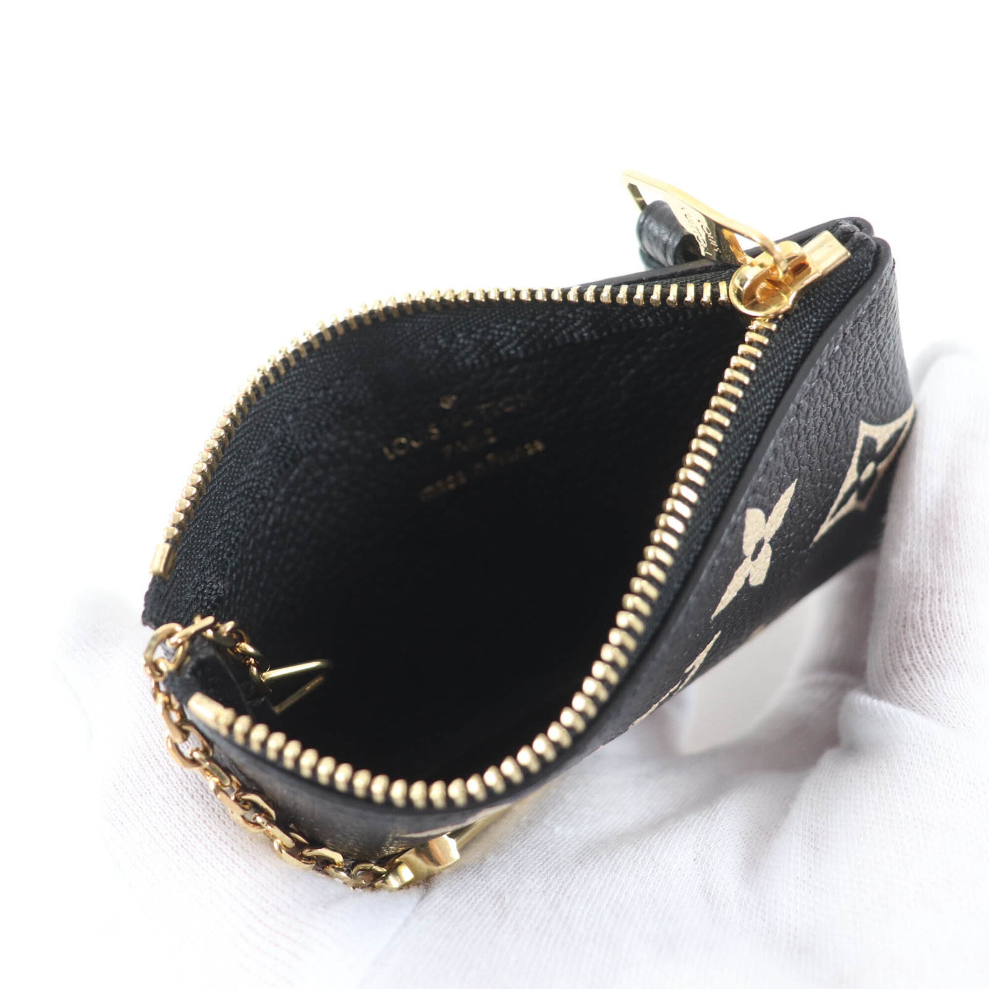 Louis Vuitton Beige Black Monogram Empreinte Coin Purse/Coin Case (Pre-Owned)