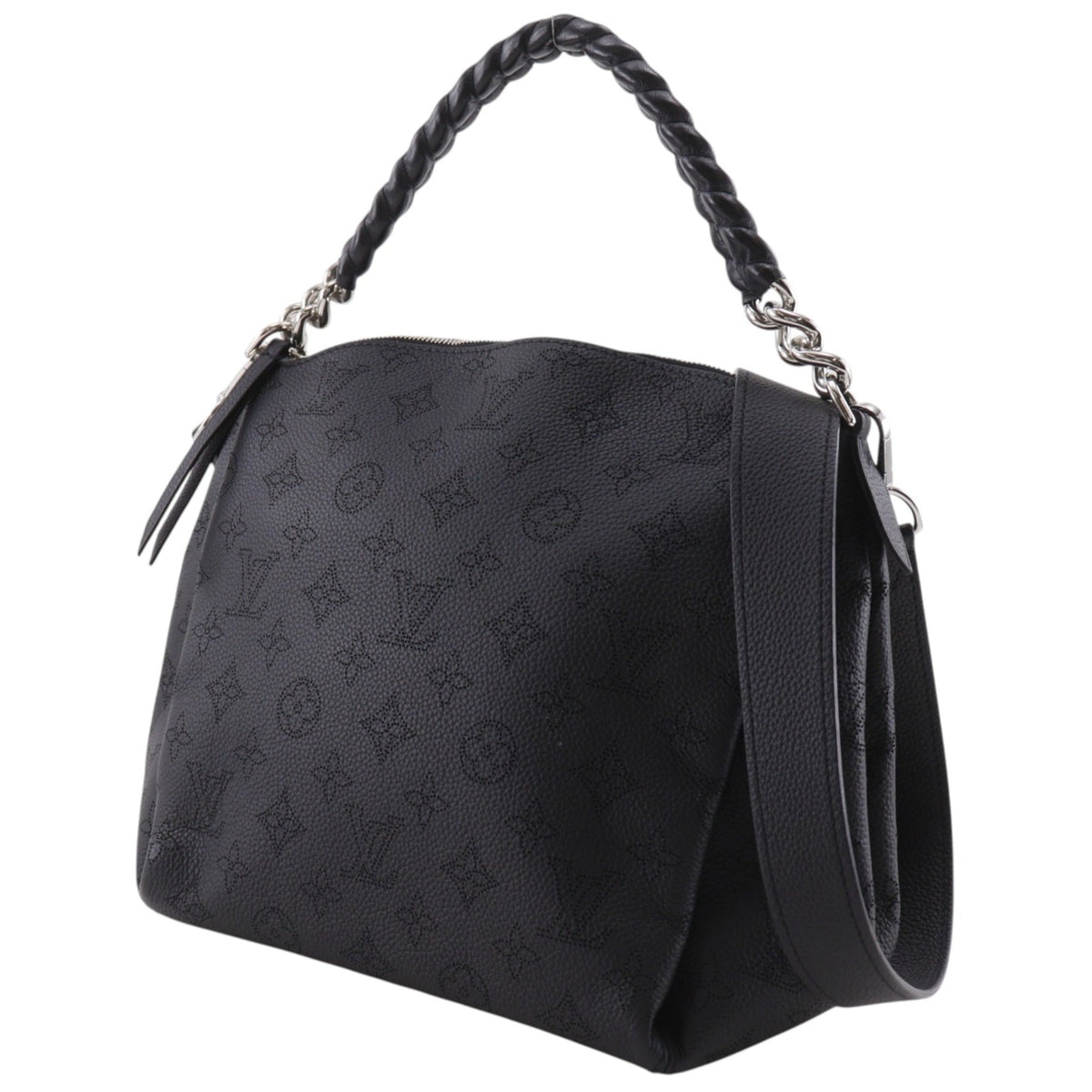 Louis Vuitton Mahina Black Noir Mahina Leather Shoulder Bag (Pre-Owned)
