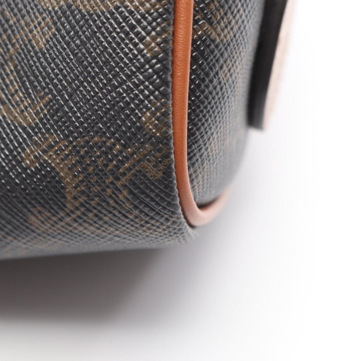 Celine Black Brown Coated Canvas Leather Handbag (Pre-Owned)
