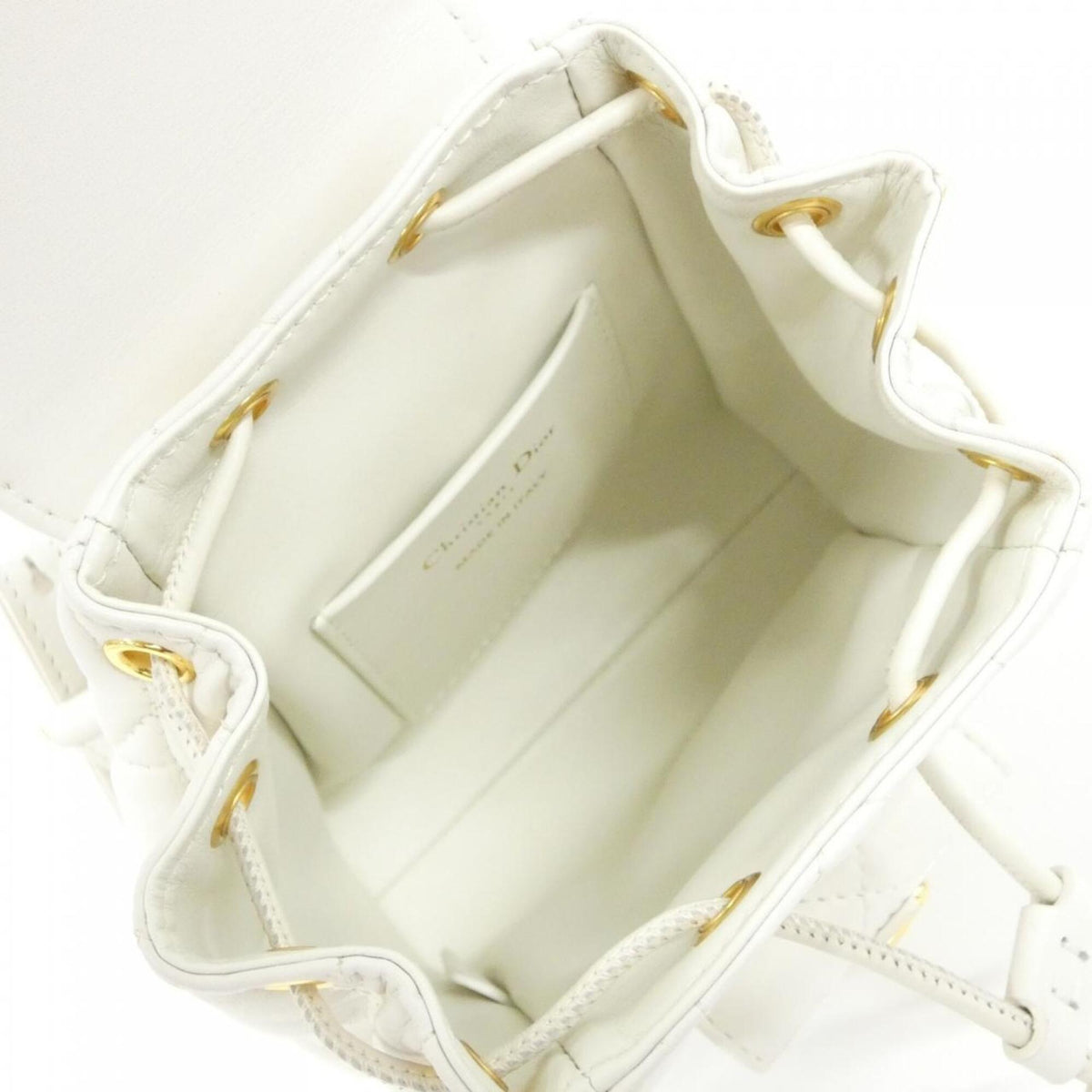 Christian Dior White Leather Backpack (Pre-Owned)