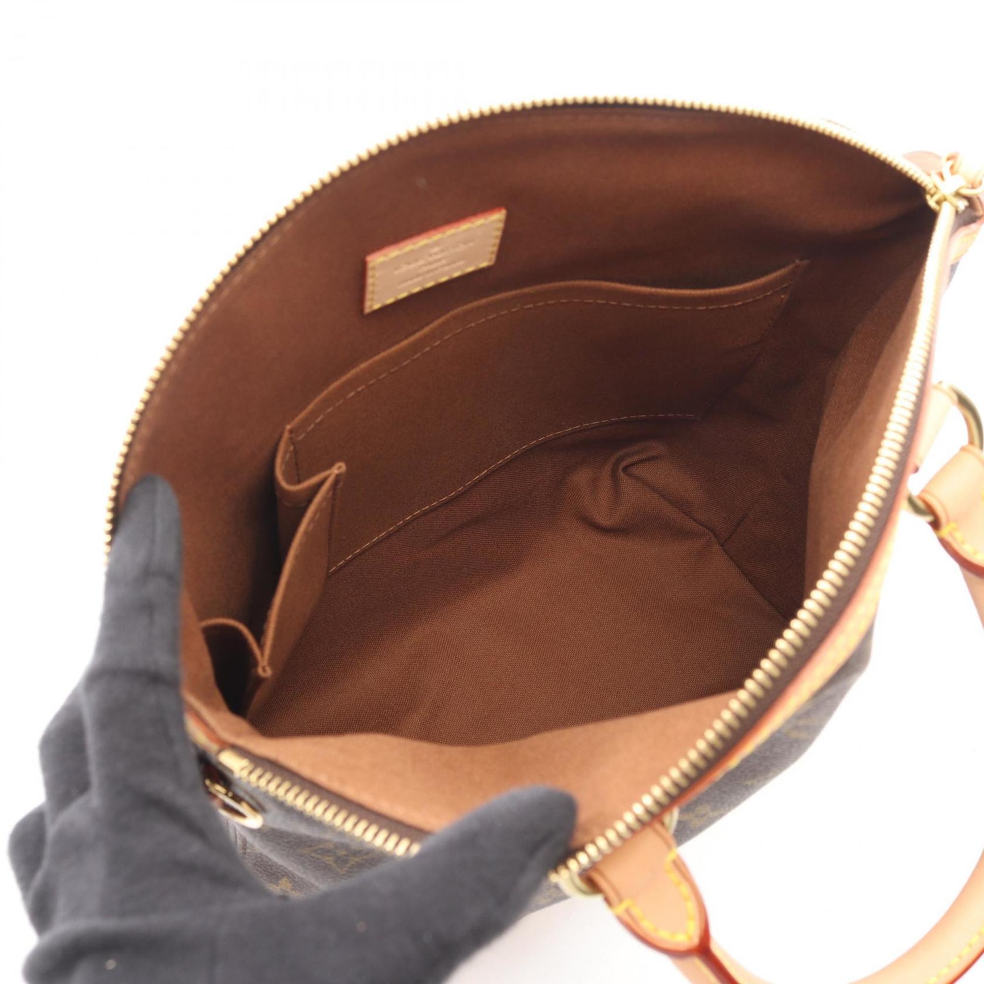 Louis Vuitton Brown Monogram Coated Canvas Leather Handbag (Pre-Owned)