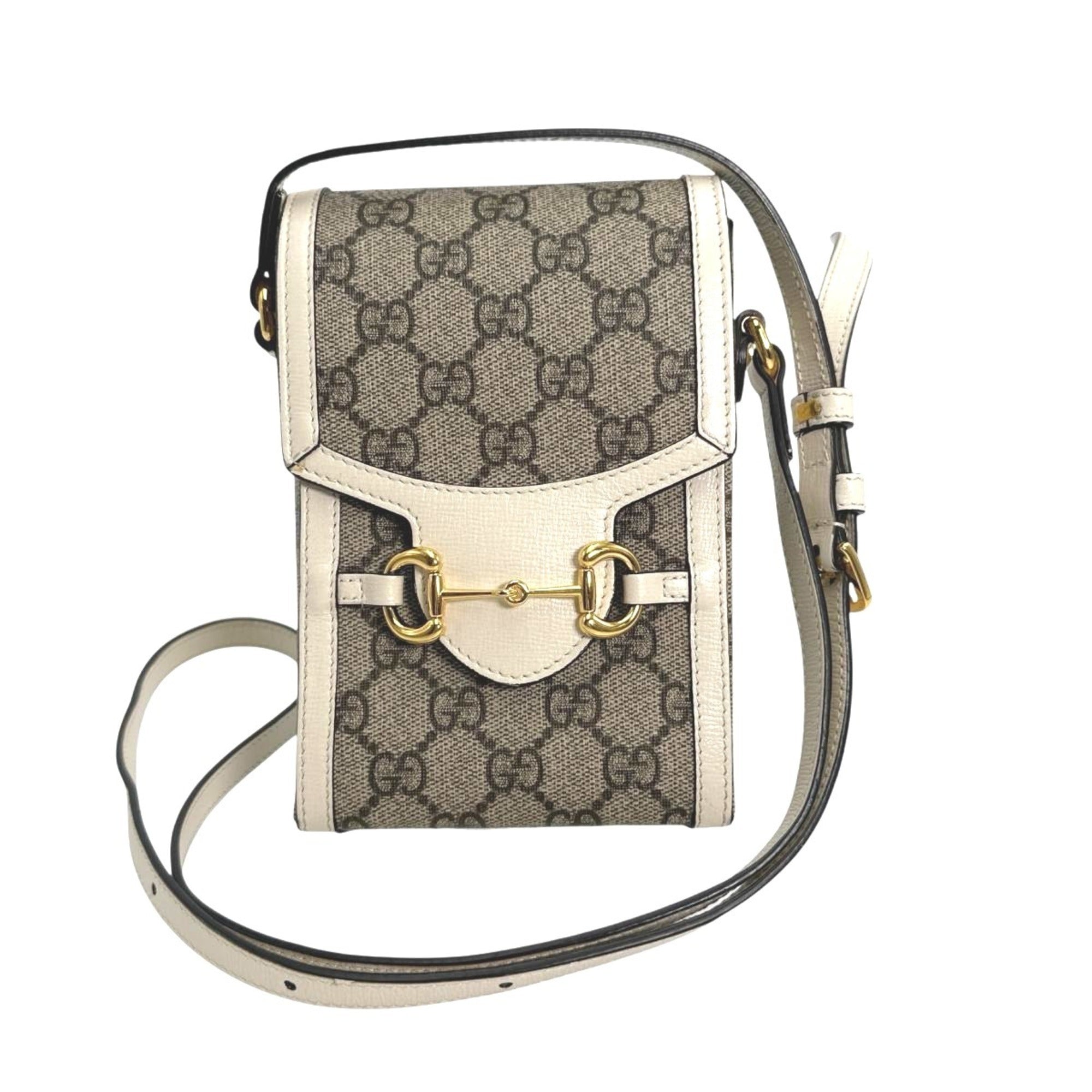 Gucci Beige Gg Canvas Shoulder Bag (Pre-Owned)