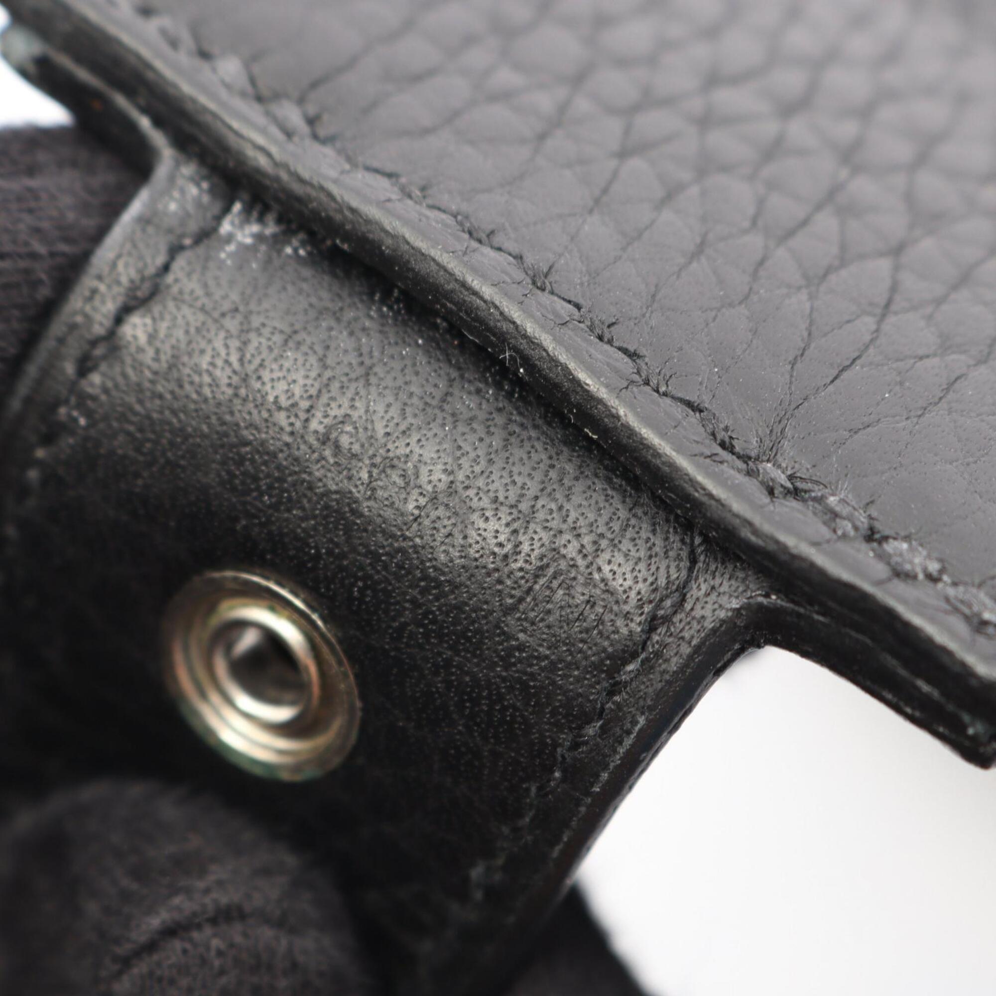 Hermes Black Taurillon Clemence Leather Handbag (Pre-Owned)
