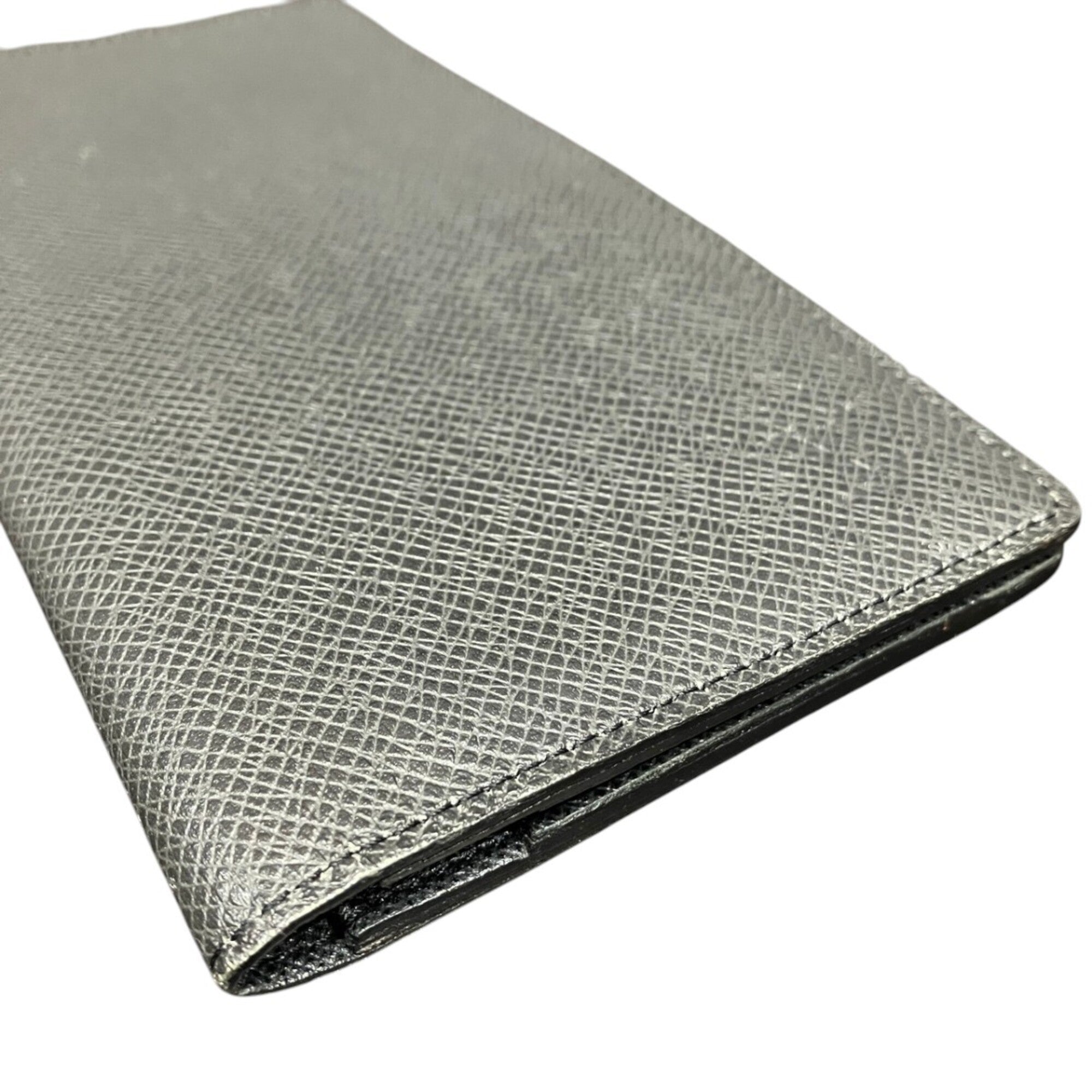Louis Vuitton Taiga Gray Leather Long Wallet (Bi-Fold) (Pre-Owned)