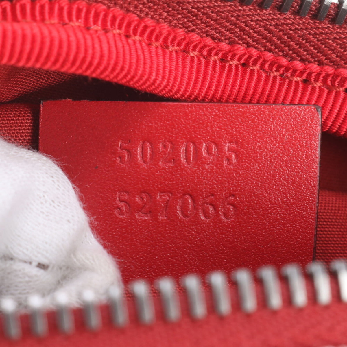 Gucci Red Color Leather Canvas Pouch Shoulder Bag Sling Bag (Pre-Owned)