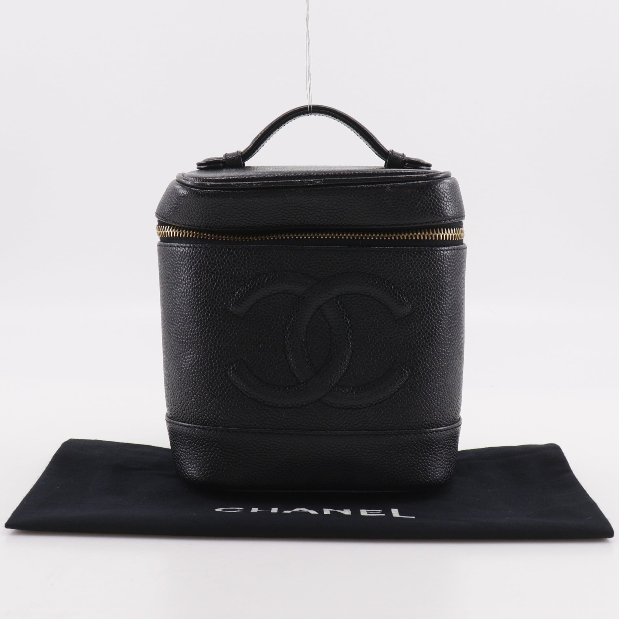 Chanel Black Grained Calfskin Vanity Bag (Pre-Owned)
