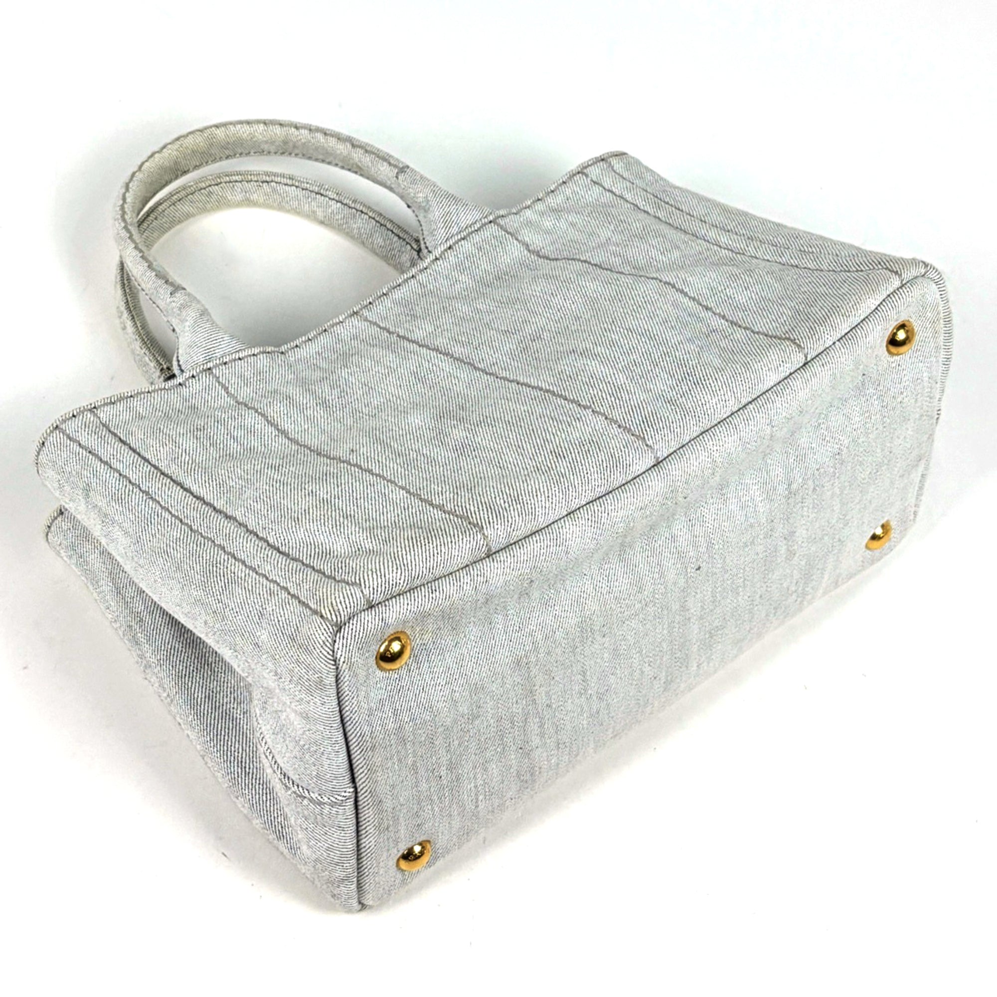 Prada White Denim Tote Bag (Pre-Owned)