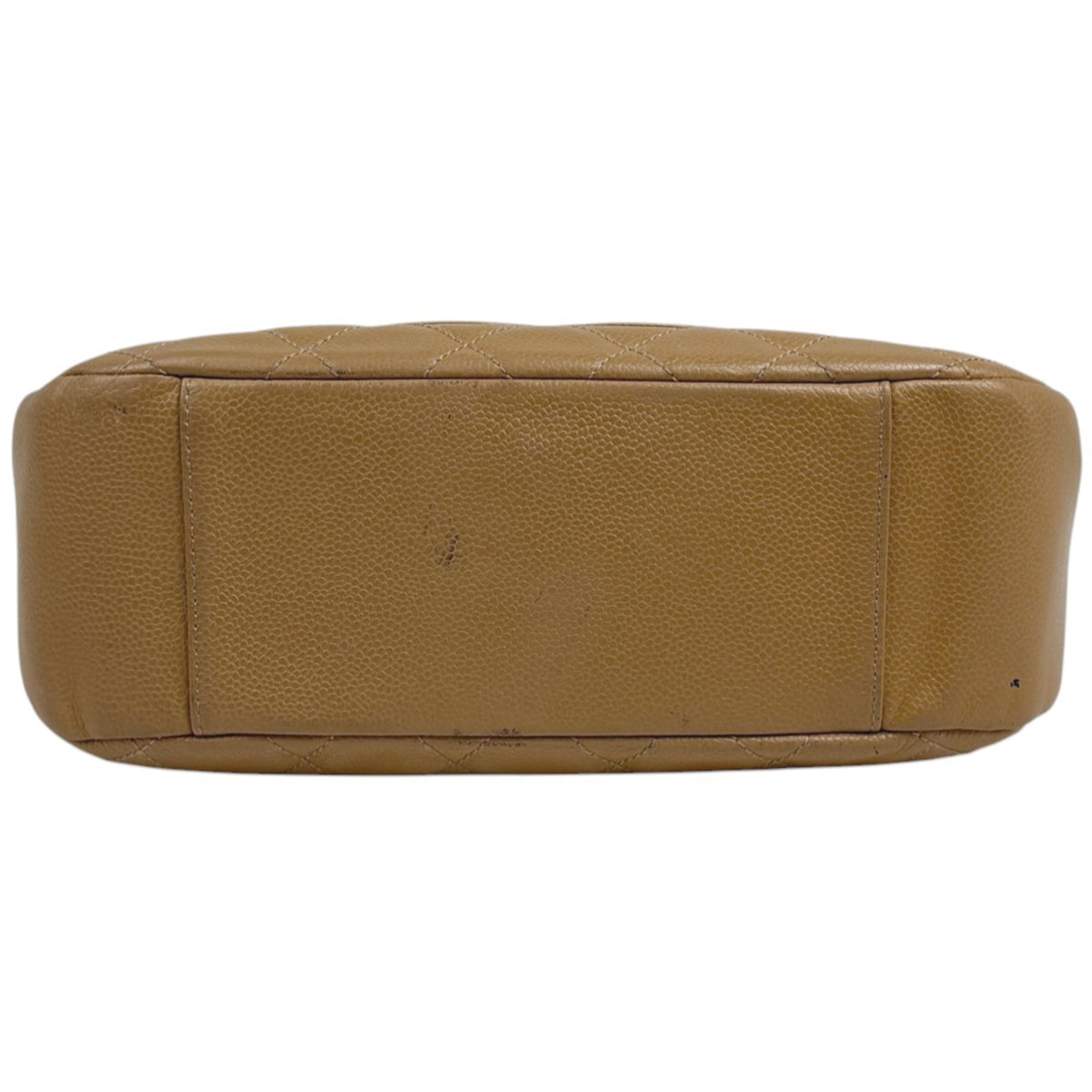 Chanel Matelasse Beige Grained Calfskin Shoulder Bag (Pre-Owned)
