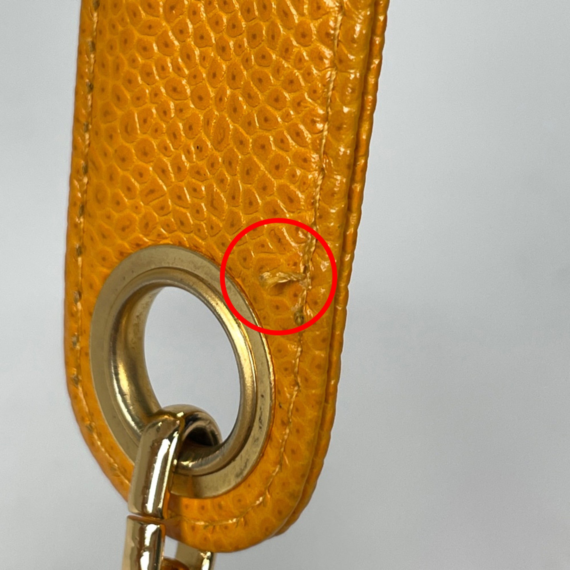 Chanel Yellow Grained Calfskin Shoulder Bag (Pre-Owned)