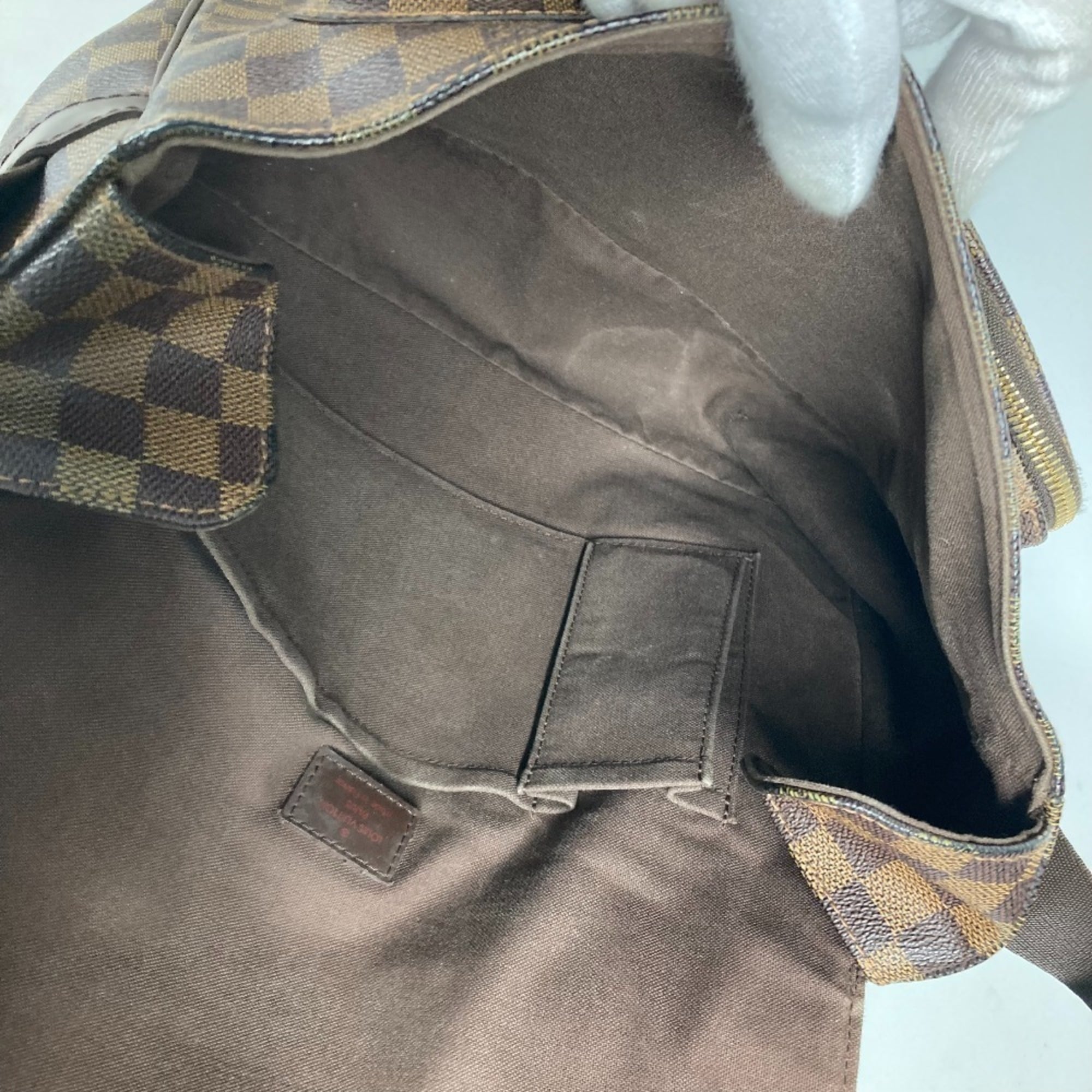 Louis Vuitton Brown Ebene Damier Canvas Messenger Bag Shoulder Bag (Pre-Owned)