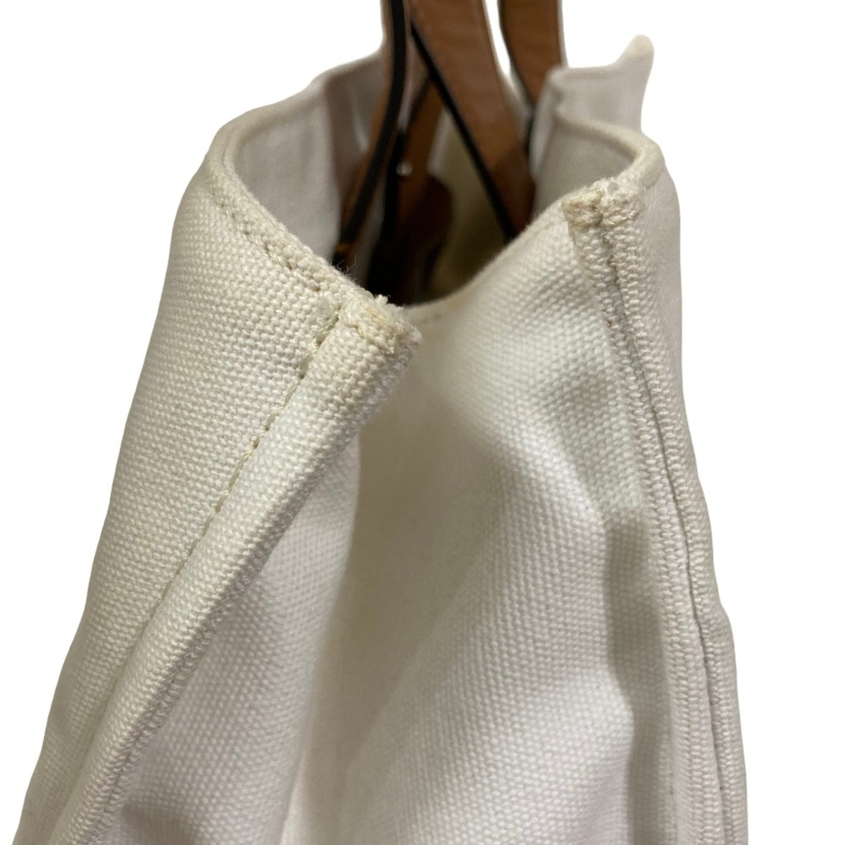 Stella Mccartney White Yellow Canvas Tote Bag (Pre-Owned)