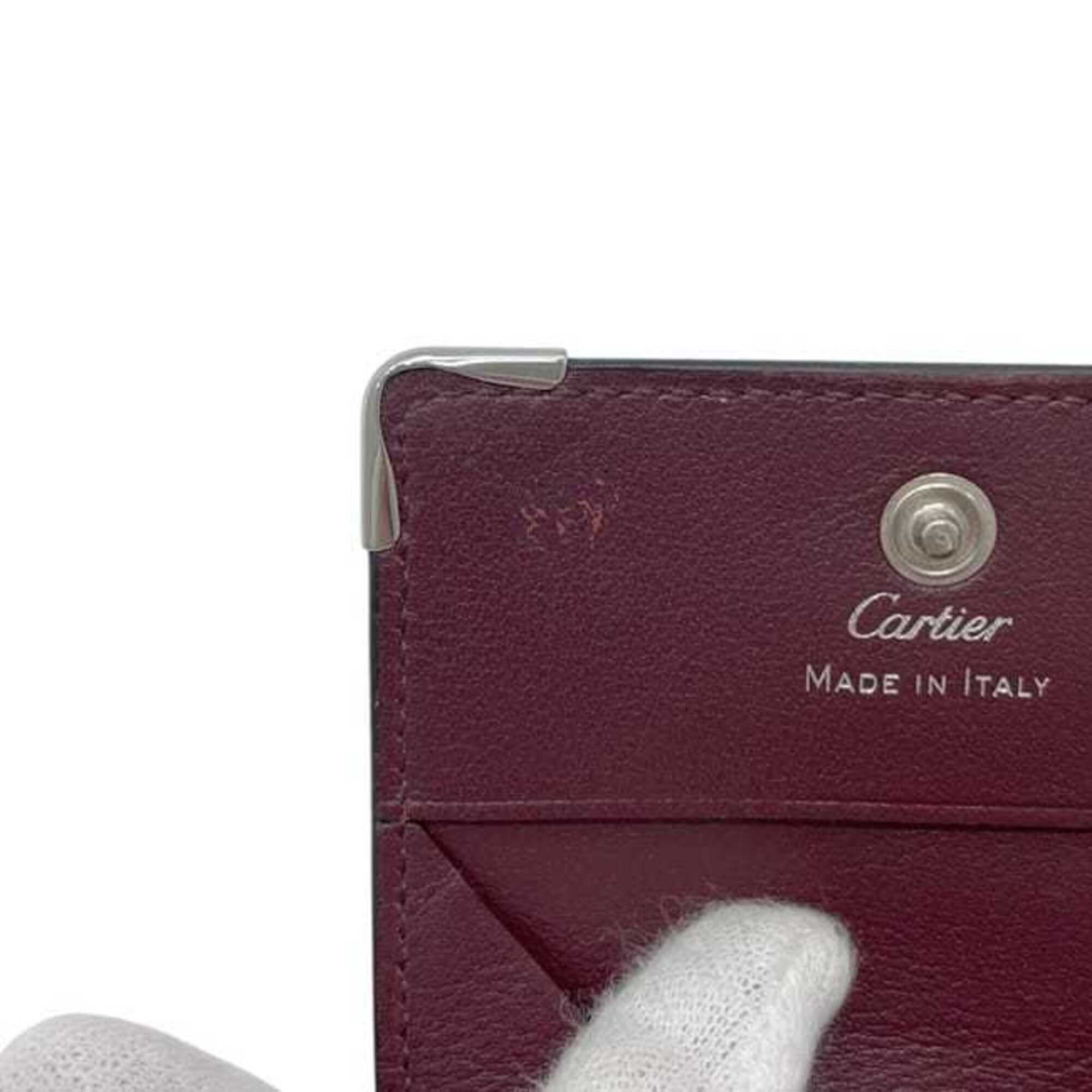Cartier Black Leather Coin Purse/Coin Case (Pre-Owned)