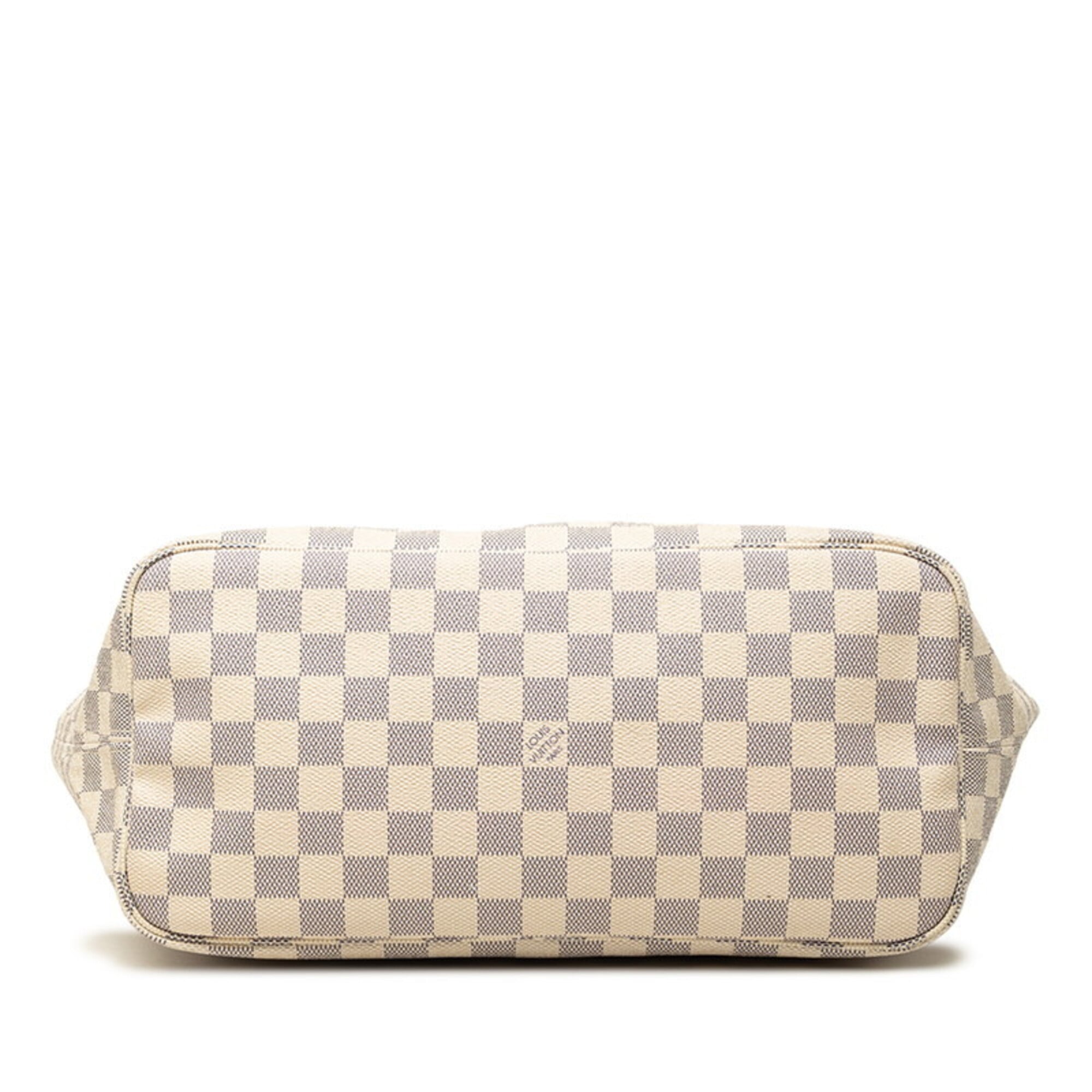Louis Vuitton Damier Azur Ivory White Pvc Leather Shoulder Bag Tote Bag (Pre-Owned)
