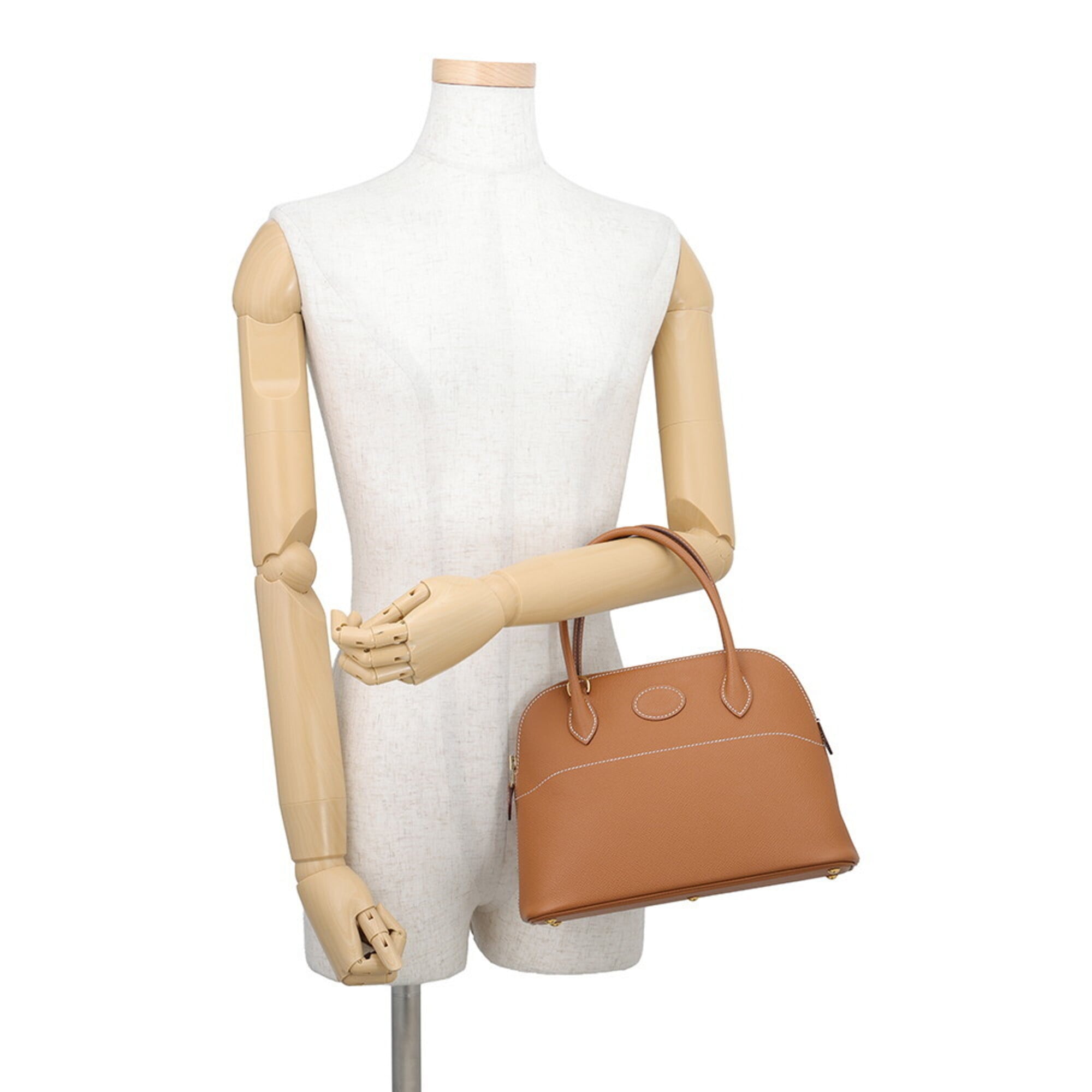 Hermes Bolide Gold Epsom Leather Handbag Shoulder Bag (Pre-Owned)