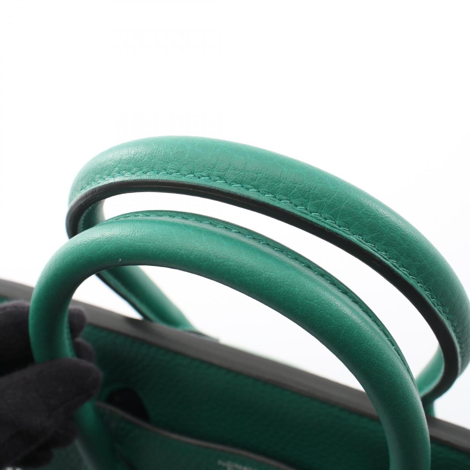 Hermes Green Taurillon Clemence Leather Leather Handbag (Pre-Owned)