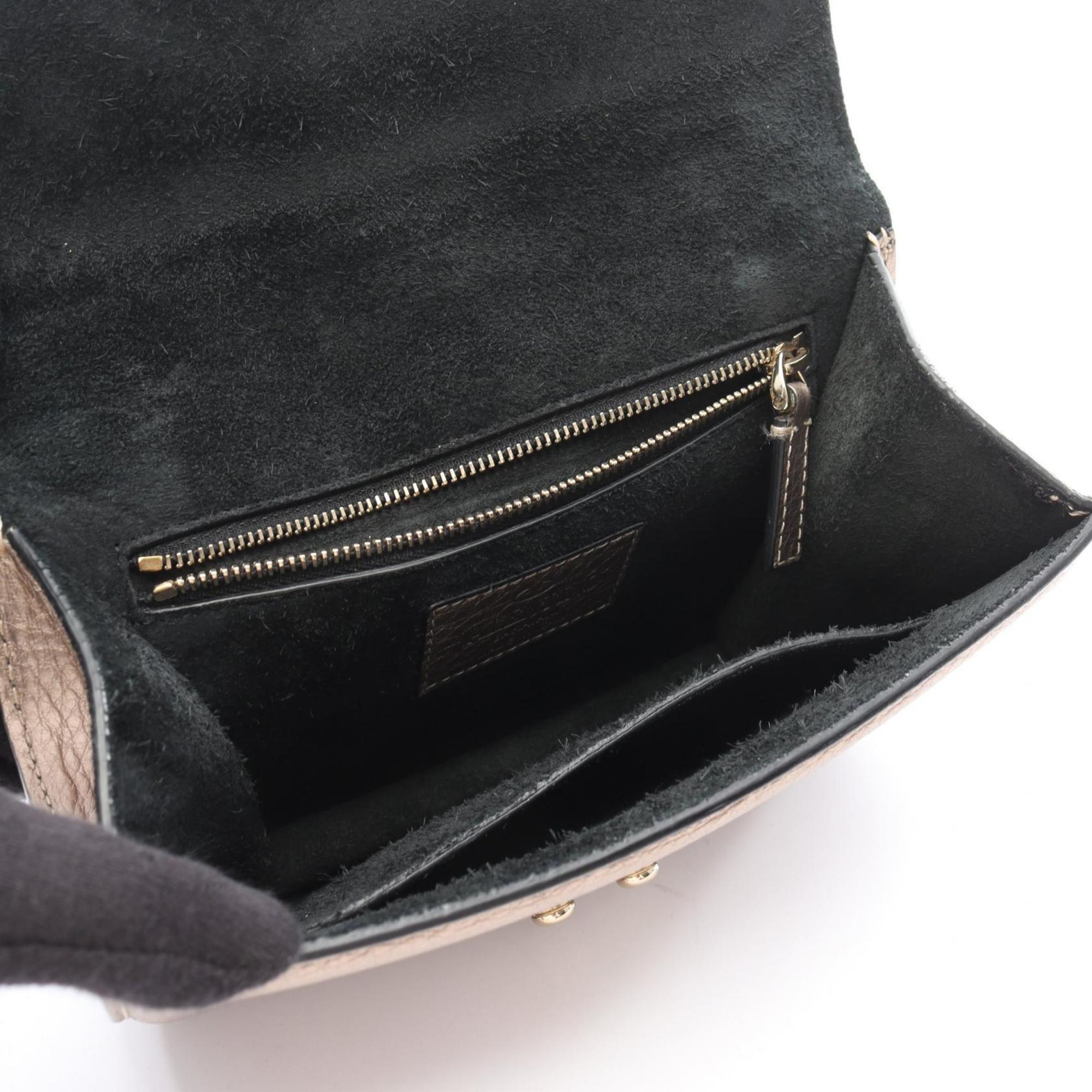 Valentino Gold Leather Shoulder Bag (Pre-Owned)