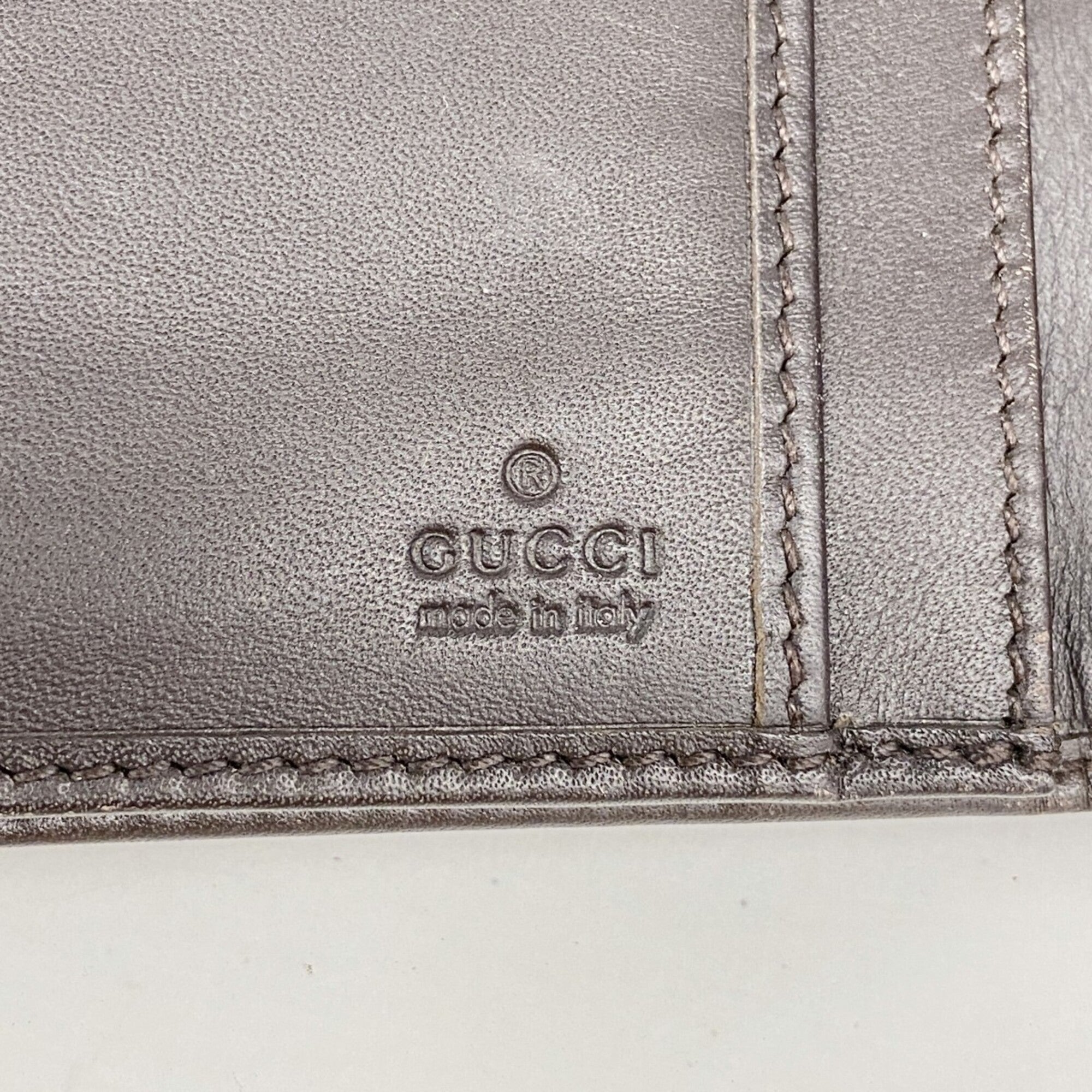 Gucci Brown Canvas Long Wallet (Bi-Fold) (Pre-Owned)