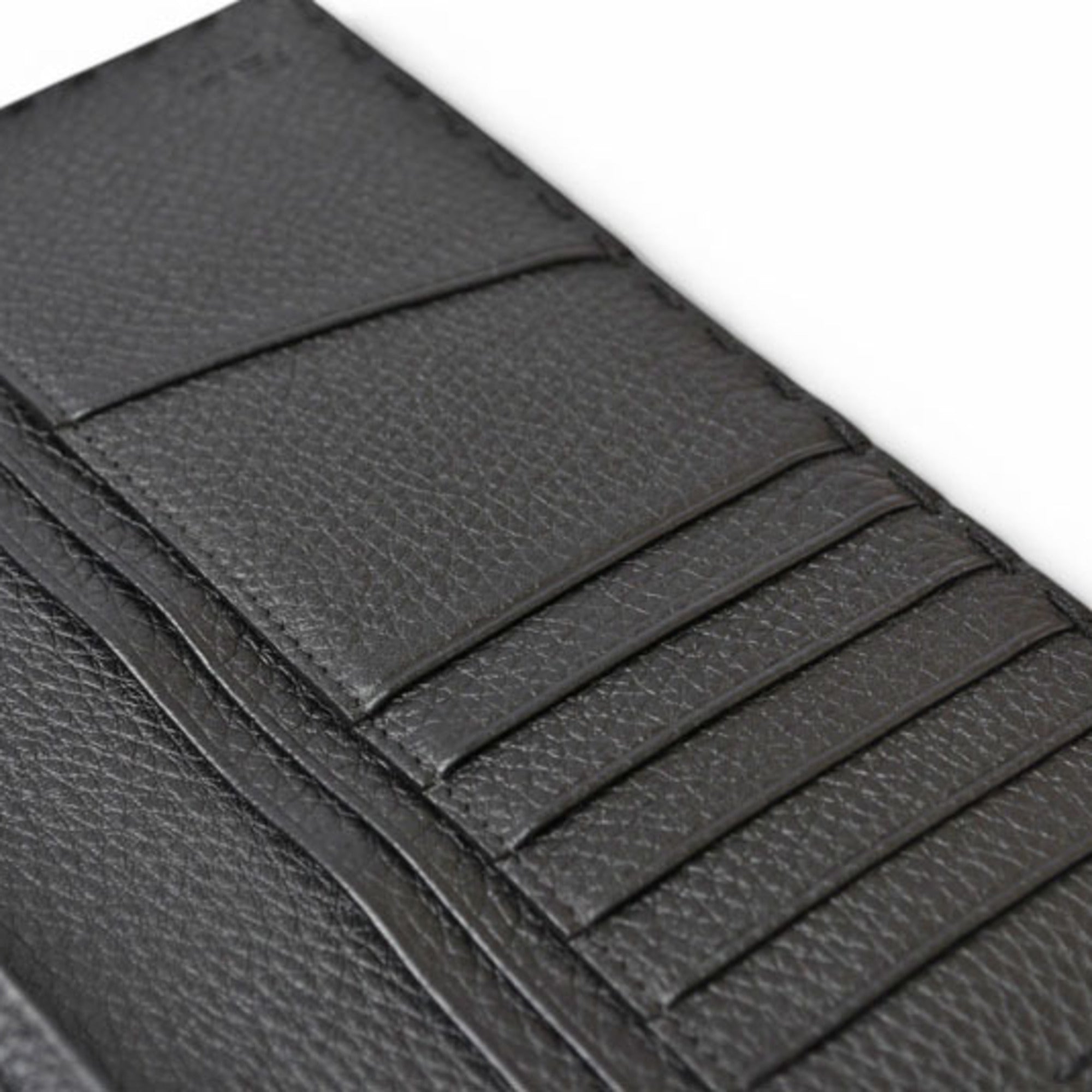 Fendi Selleria Black Leather Long Wallet (Bi-Fold) (Pre-Owned)
