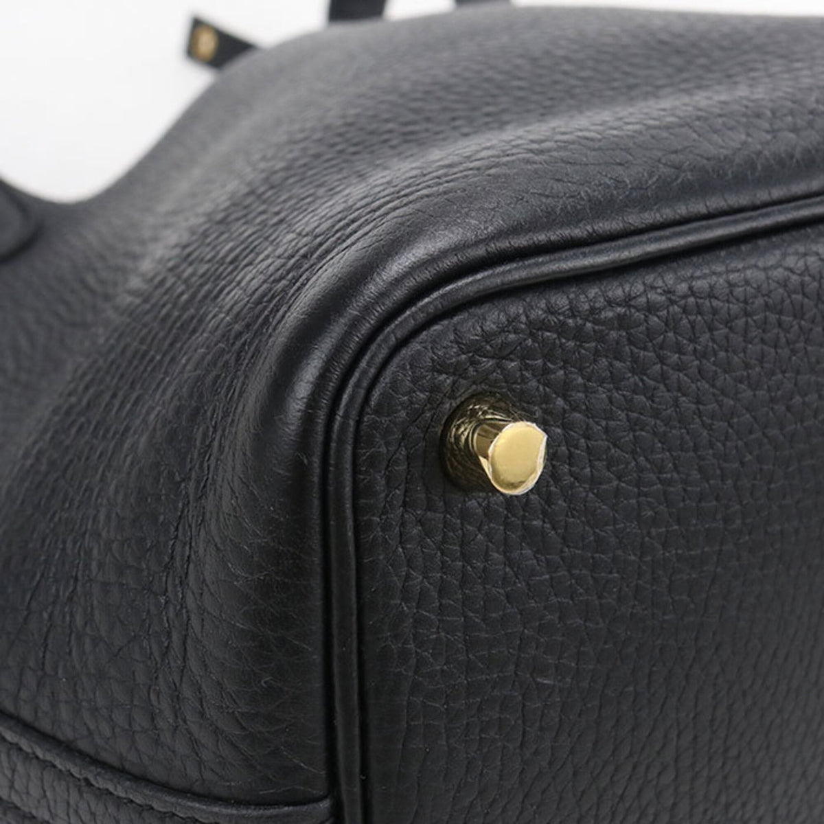 Hermes Black Taurillon Clemence Leather Handbag (Pre-Owned)