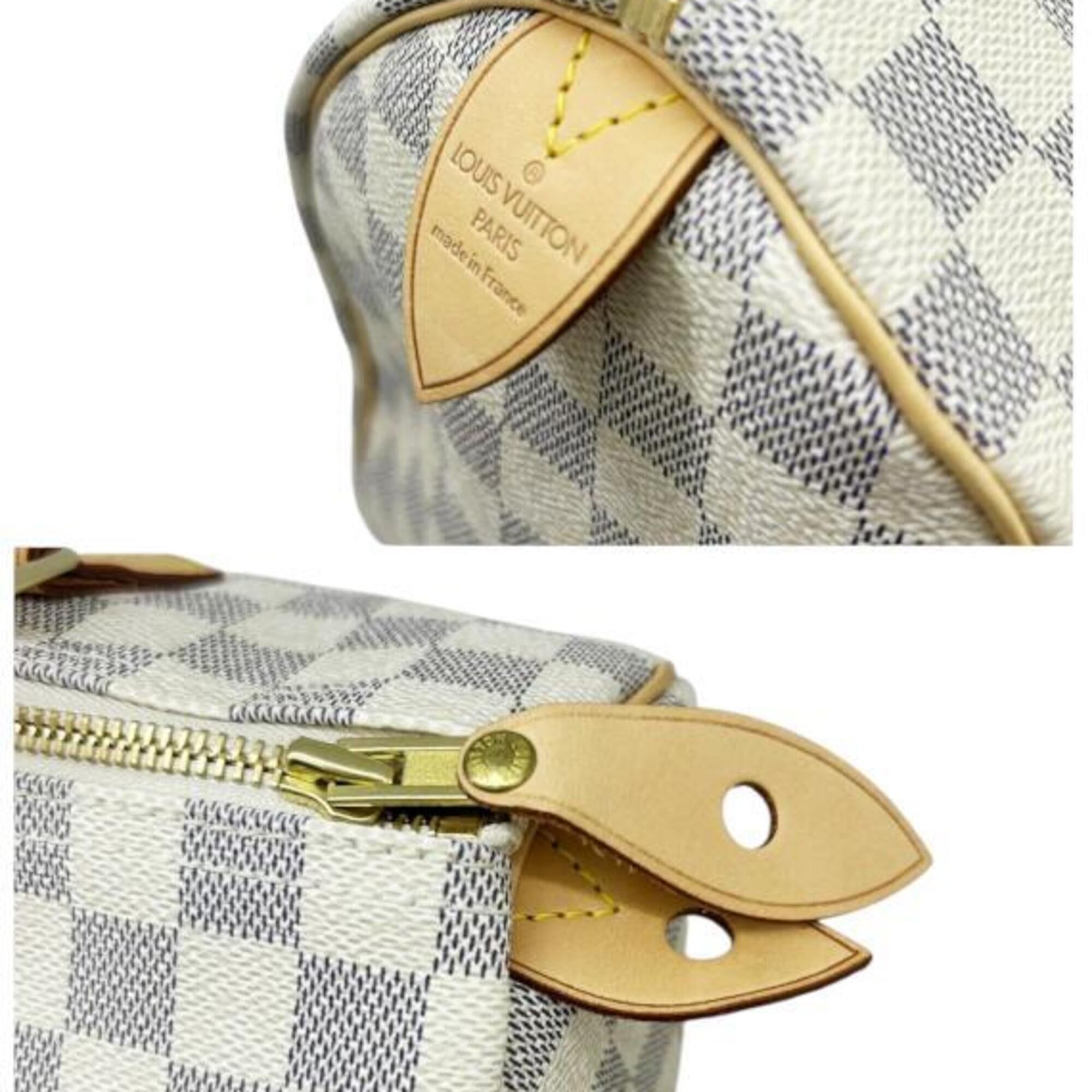 Louis Vuitton White Damier Azur Handbag (Pre-Owned)