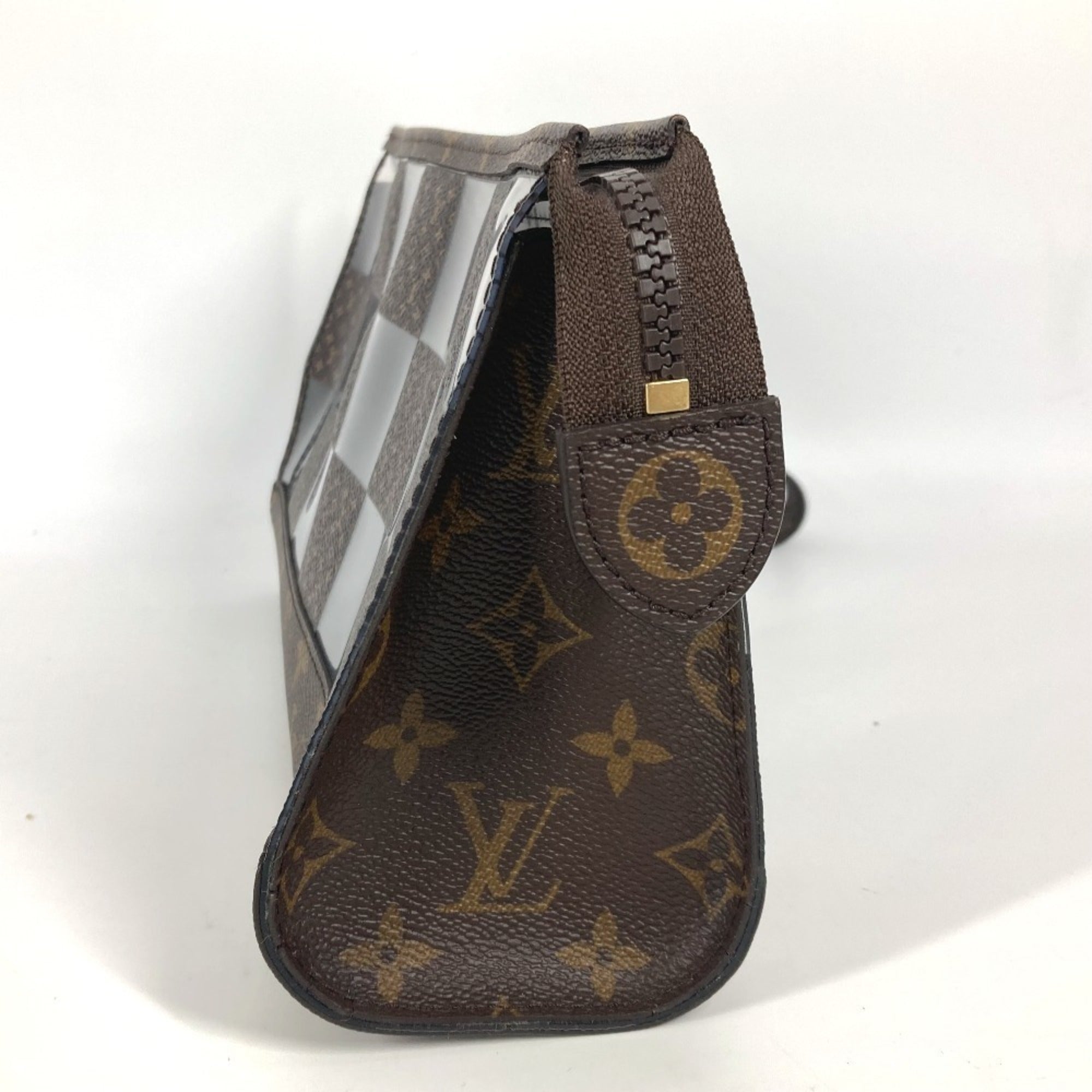 Louis Vuitton Brown Damier Canvas Monogram Monogram Vinyl Clutch Bag Pouch (Pre-Owned)