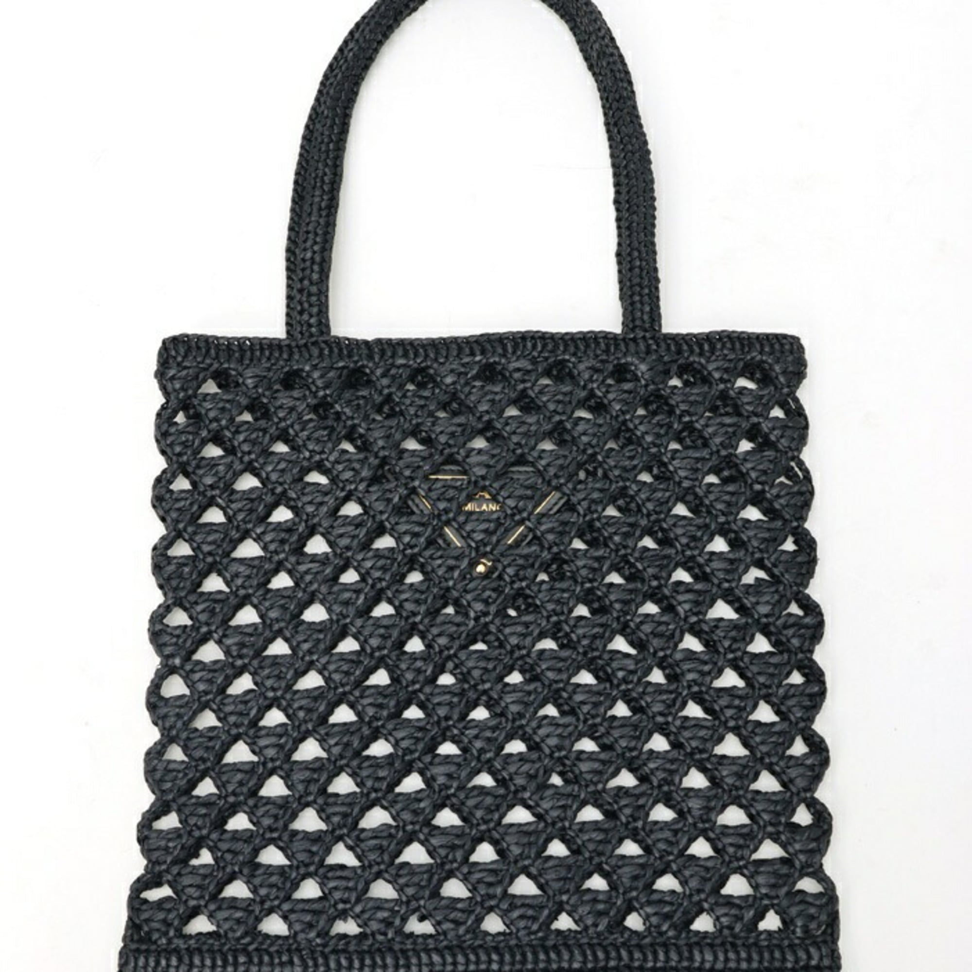 Prada Black Raffia Tote Bag (Pre-Owned)
