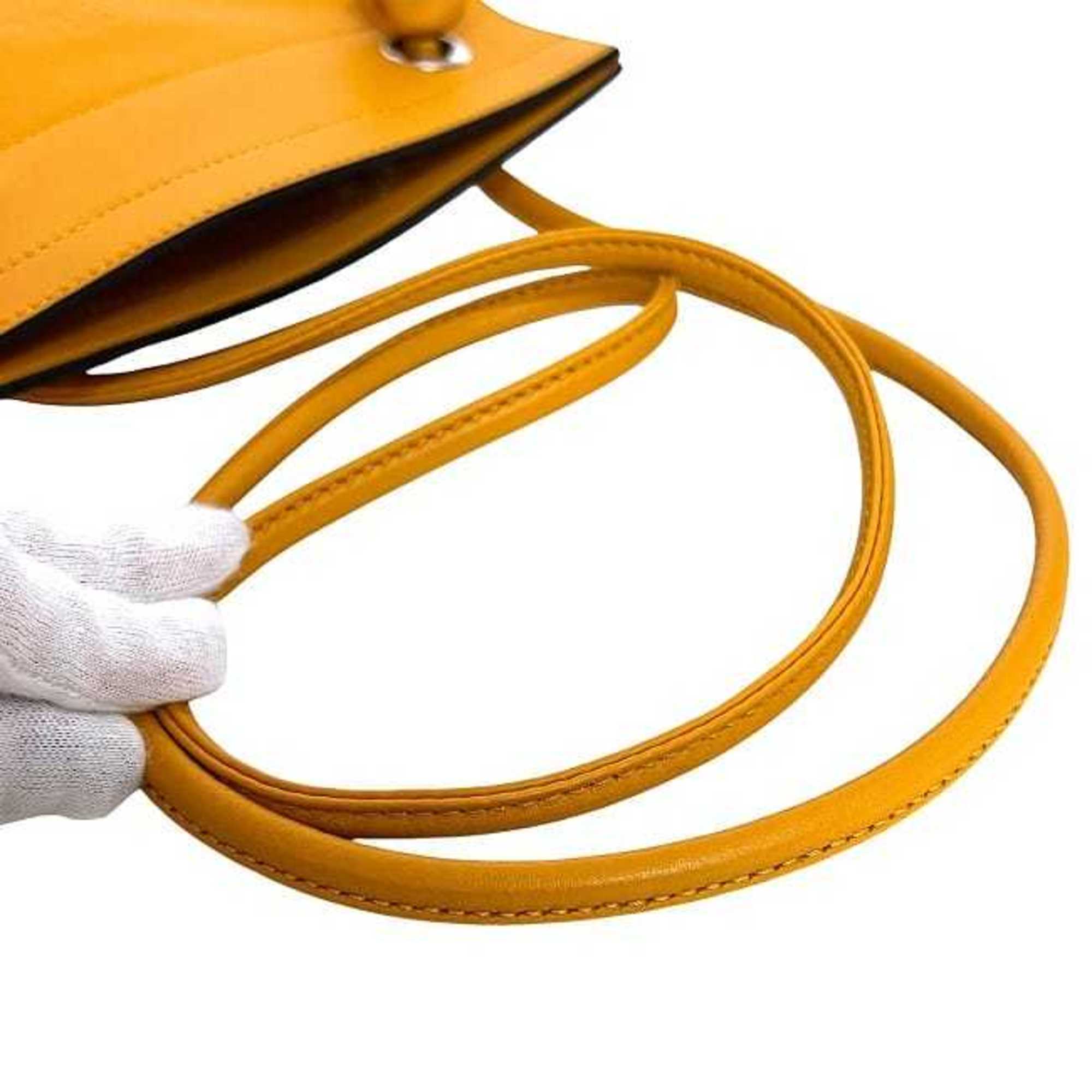 Hermes Yellow Leather Swift Leather Shoulder Bag (Pre-Owned)