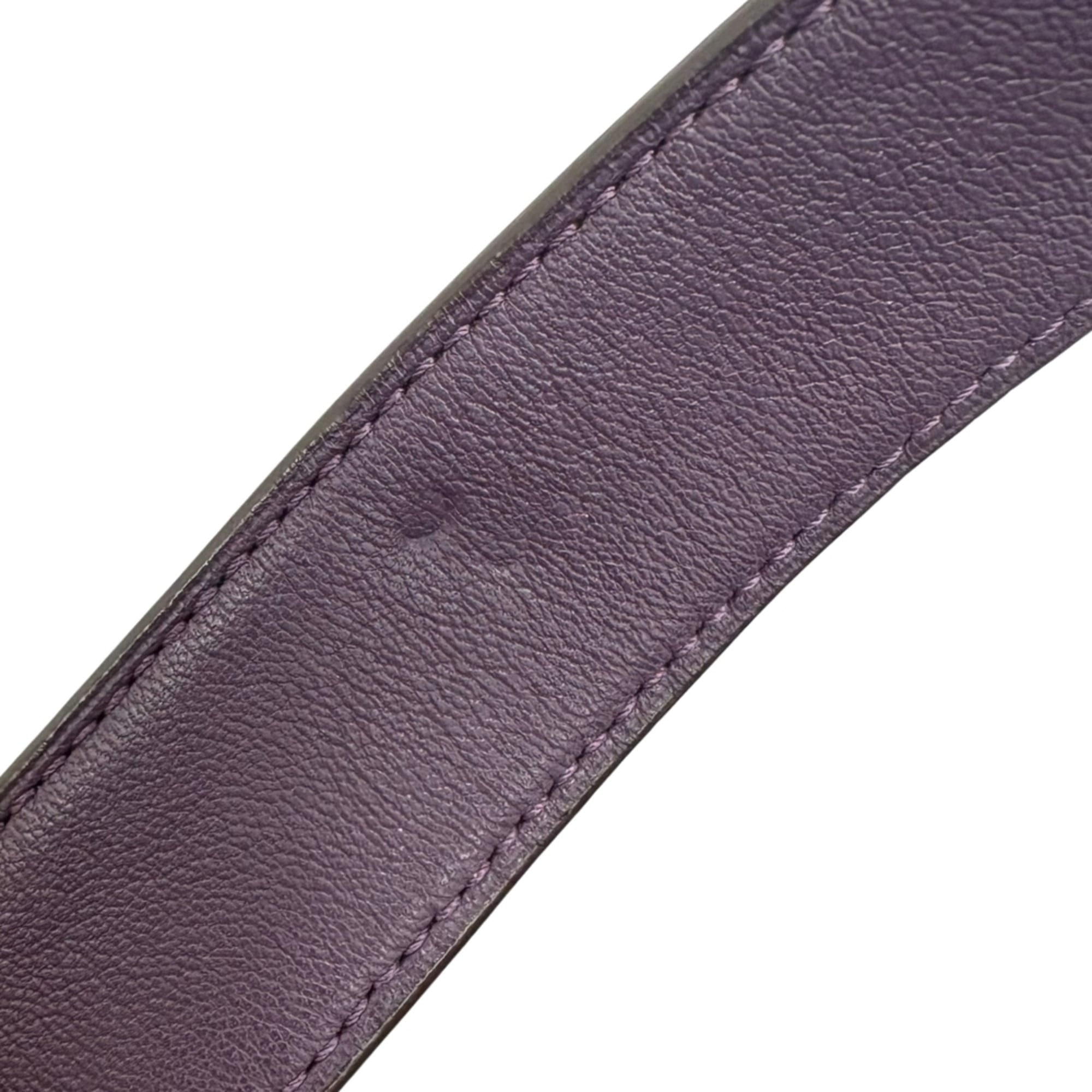 Coach Dark Purple Leather Shoulder Bag (Pre-Owned)
