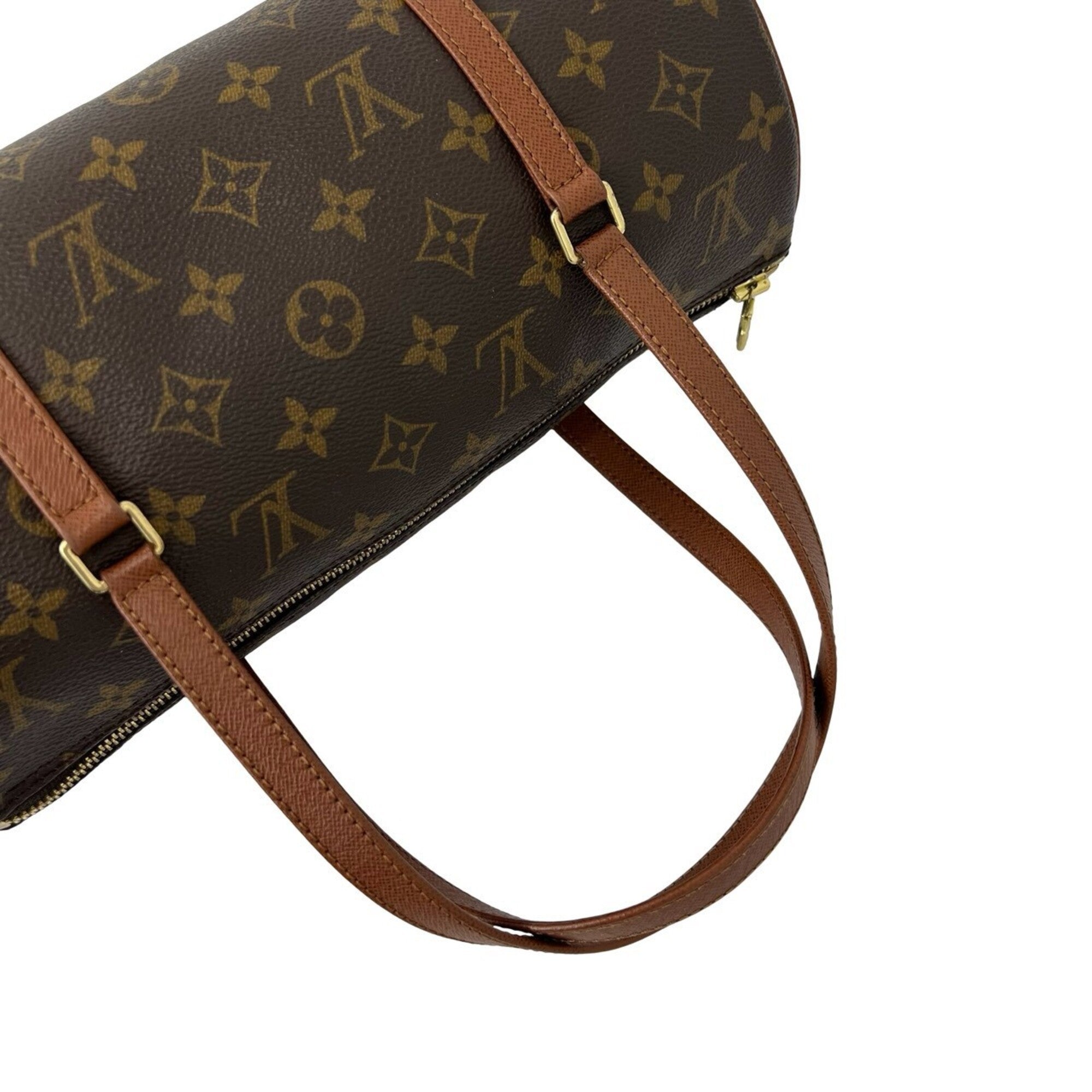 Louis Vuitton Brown Leather Pvc Handbag (Pre-Owned)