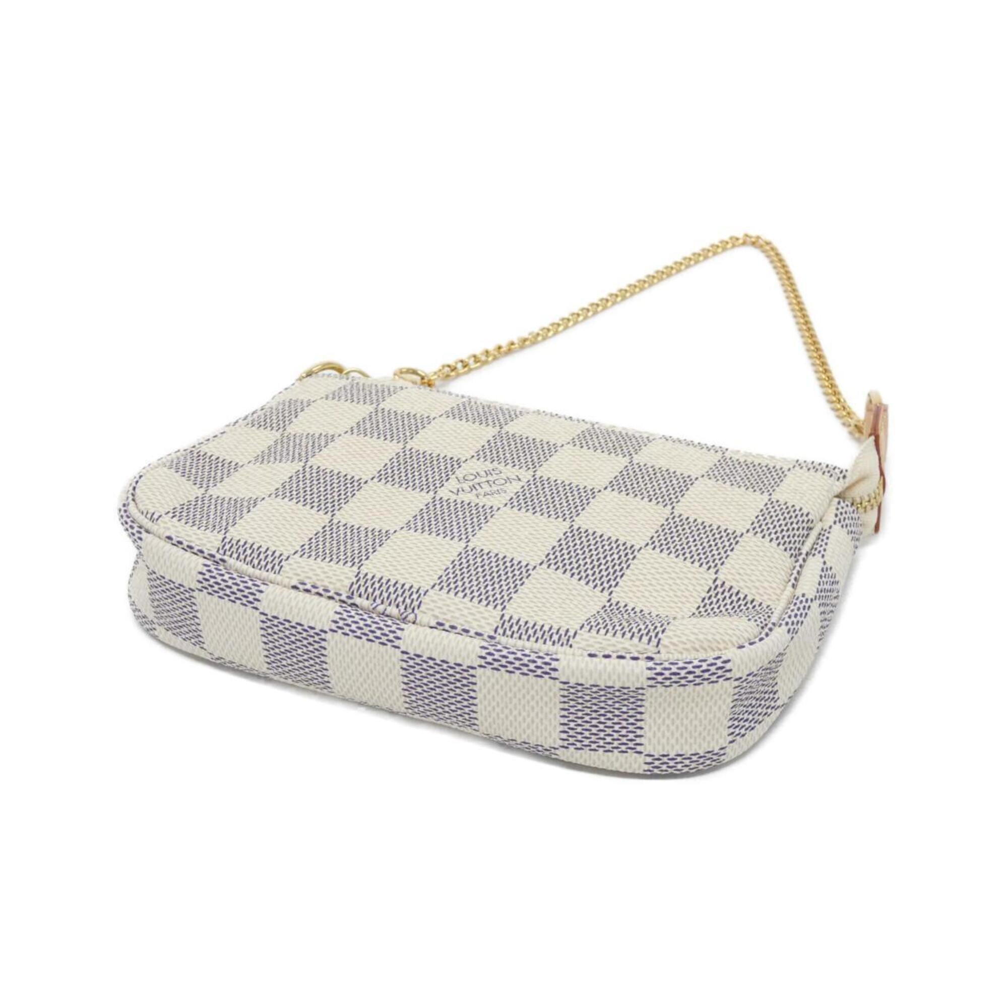Louis Vuitton Azur White Coated Canvas Pochette (Pre-Owned)