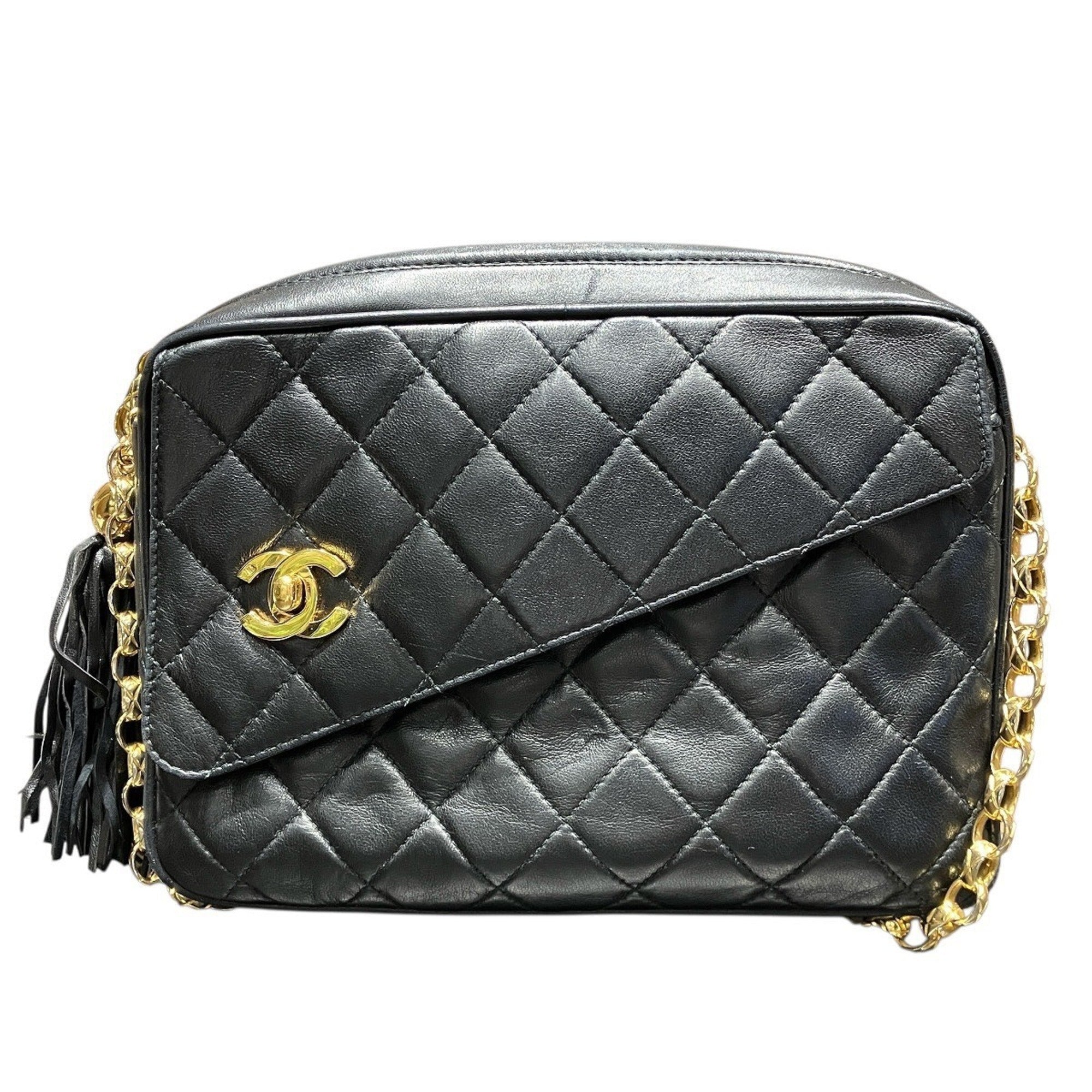 Chanel Black Leather Shoulder Bag (Pre-Owned)
