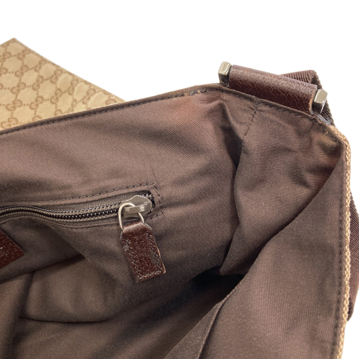 Gucci Brown Canvas Shoulder Bag (Pre-Owned)