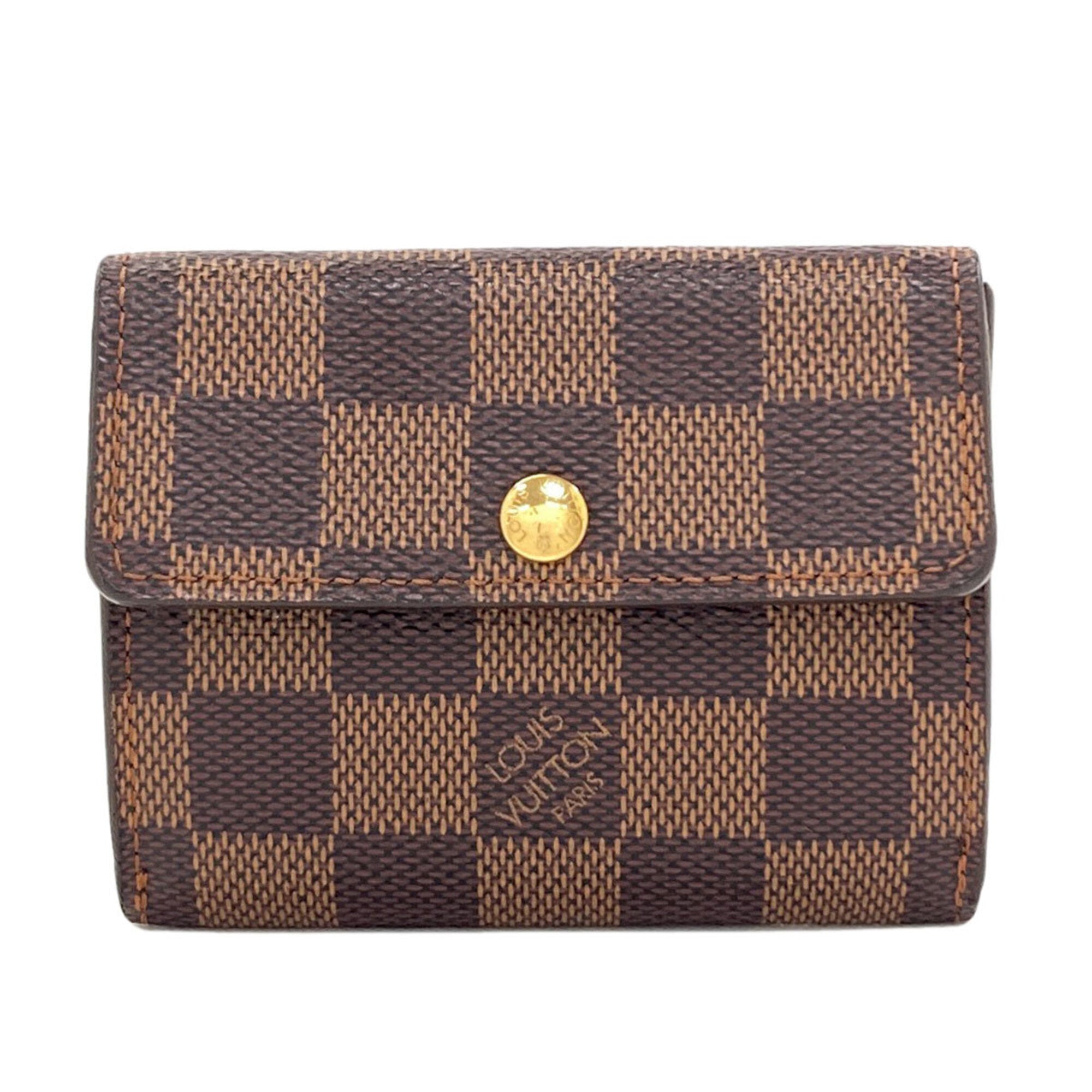 Louis Vuitton Damier Damier Canvas Ebene Damier Canvas Coin Purse/Coin Case (Pre-Owned)