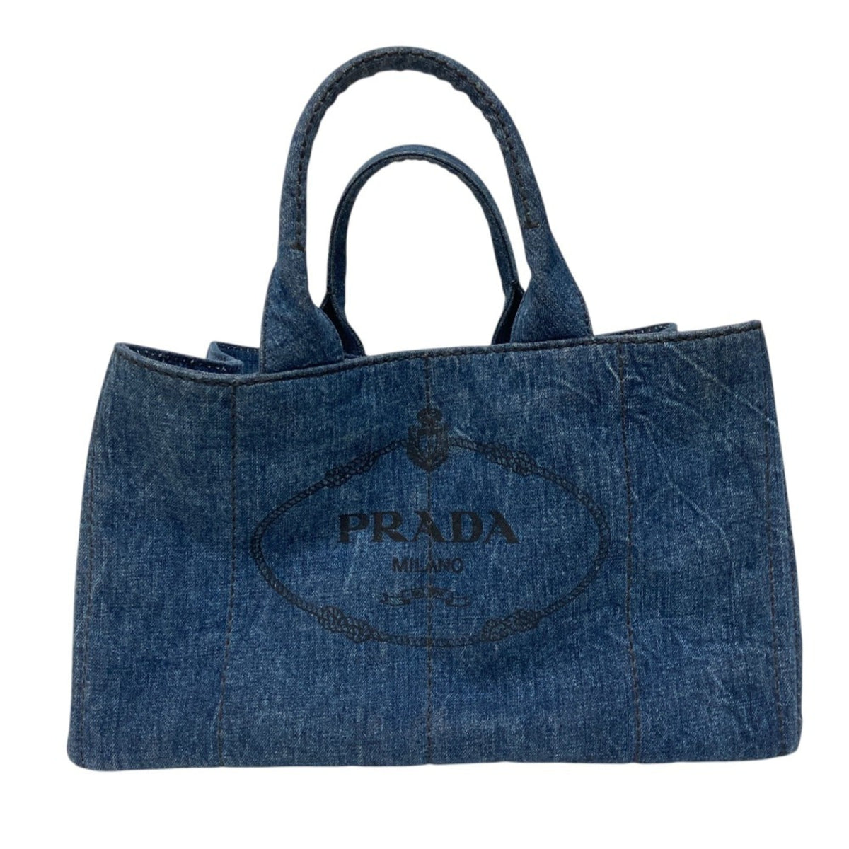 Prada Canapa Denim Tote Bag (Pre-Owned)