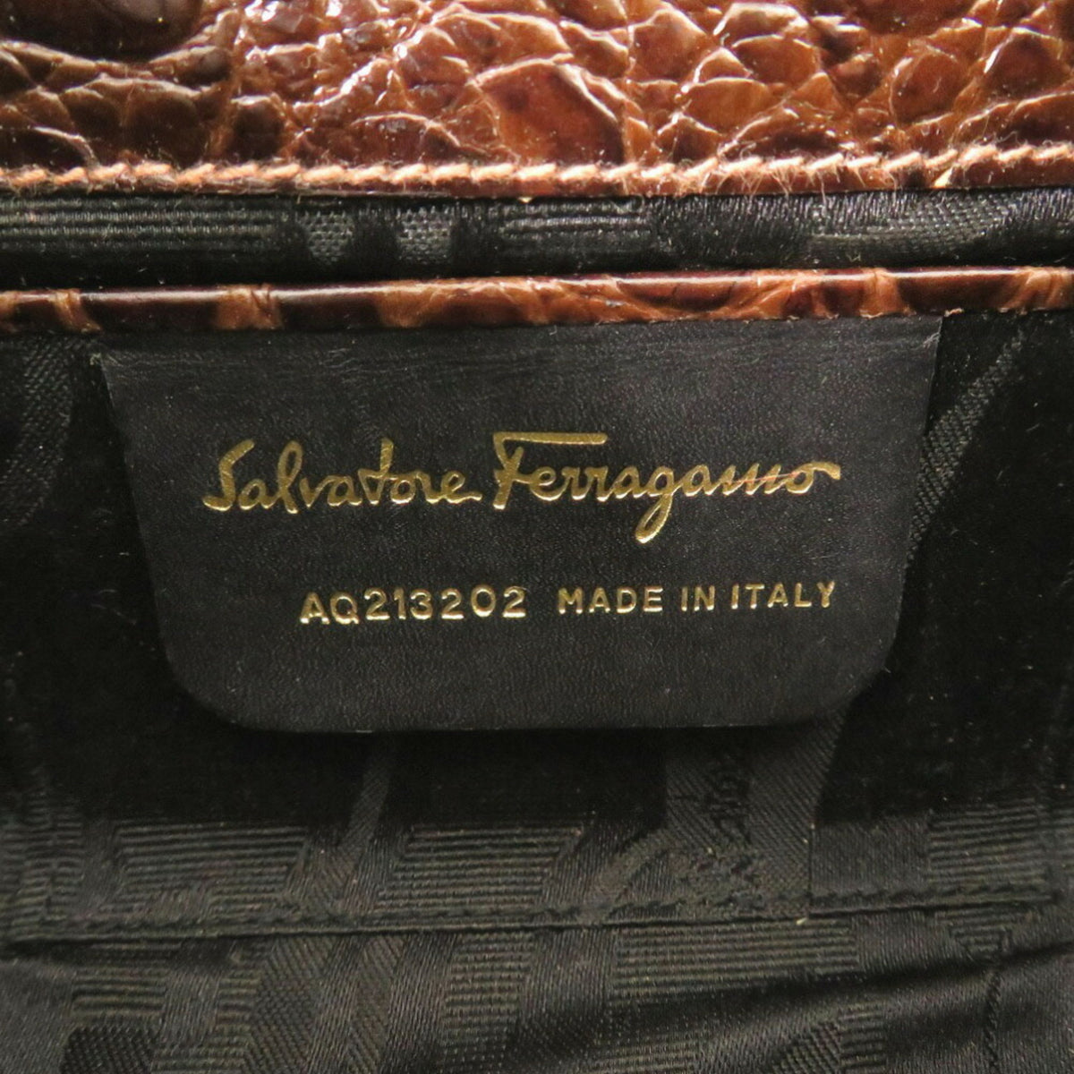 Salvatore Ferragamo Brown Leather Shoulder Bag (Pre-Owned)