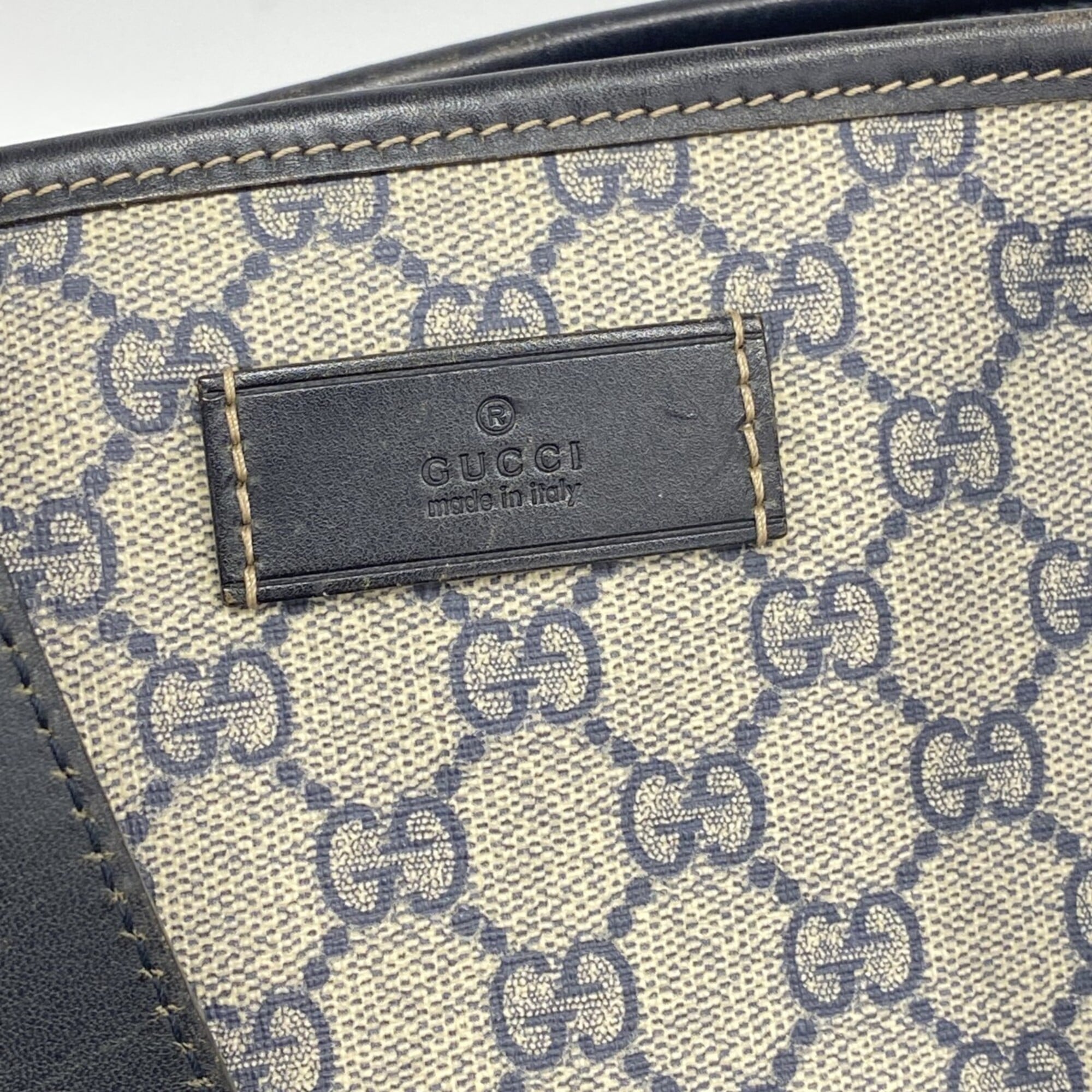 Gucci Navy Pvc Tote Bag (Pre-Owned)