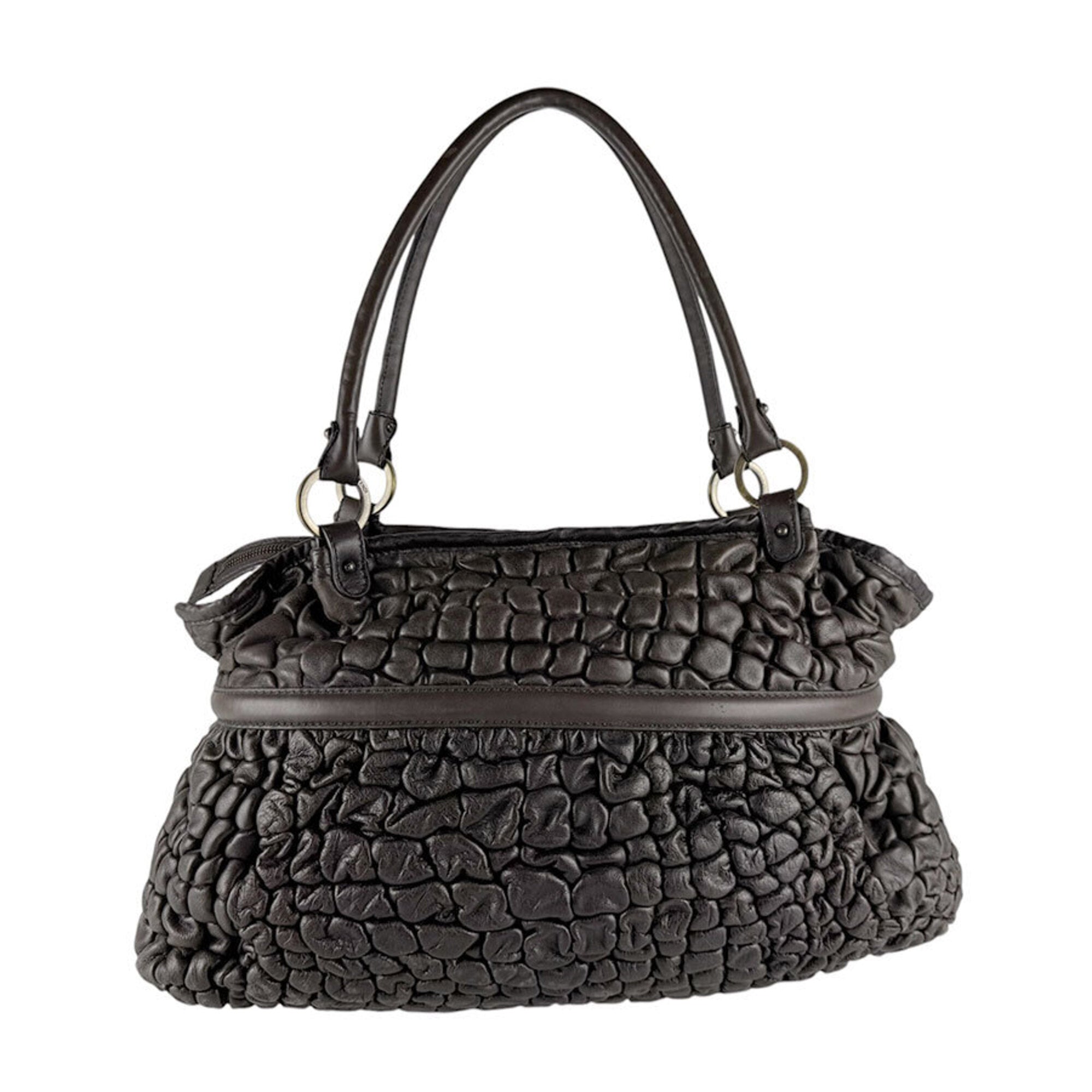 Fendi Brown Leather Shoulder Bag (Pre-Owned)
