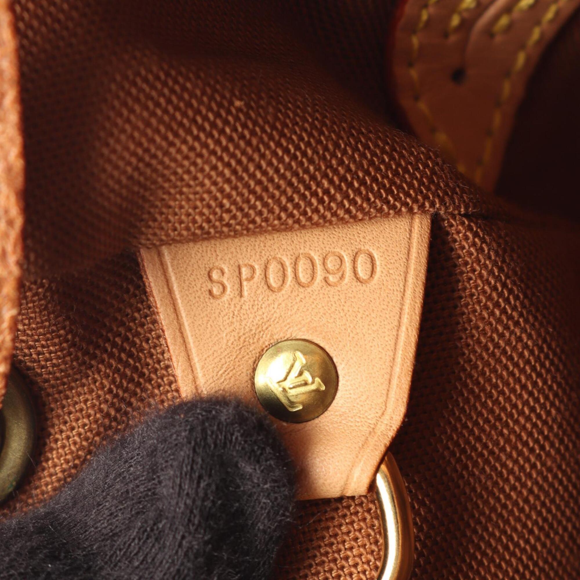 Louis Vuitton Brown Coated Canvas Leather Backpack Handbag (Pre-Owned)