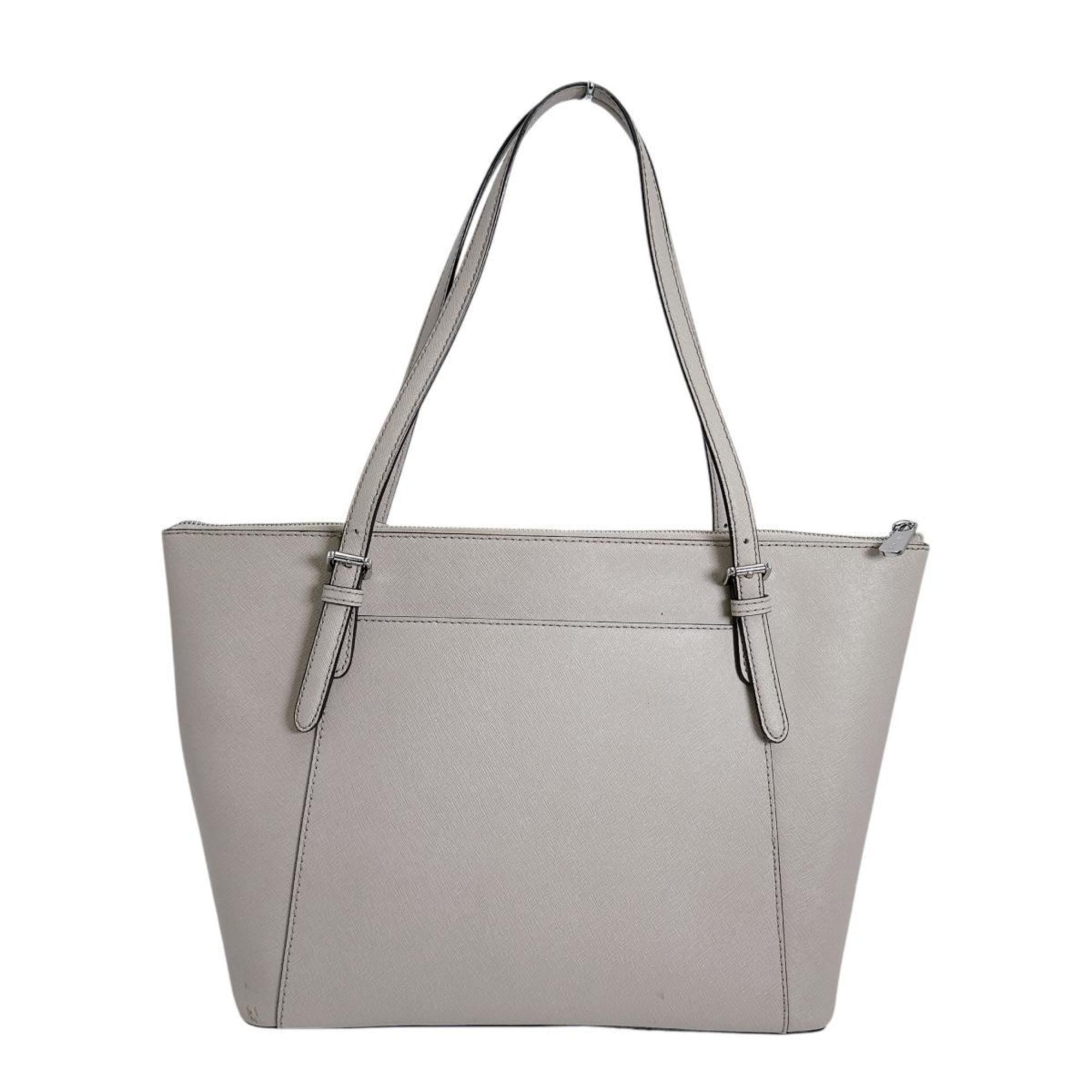 Michael Kors Gray Leather Handbag Tote Bag (Pre-Owned)