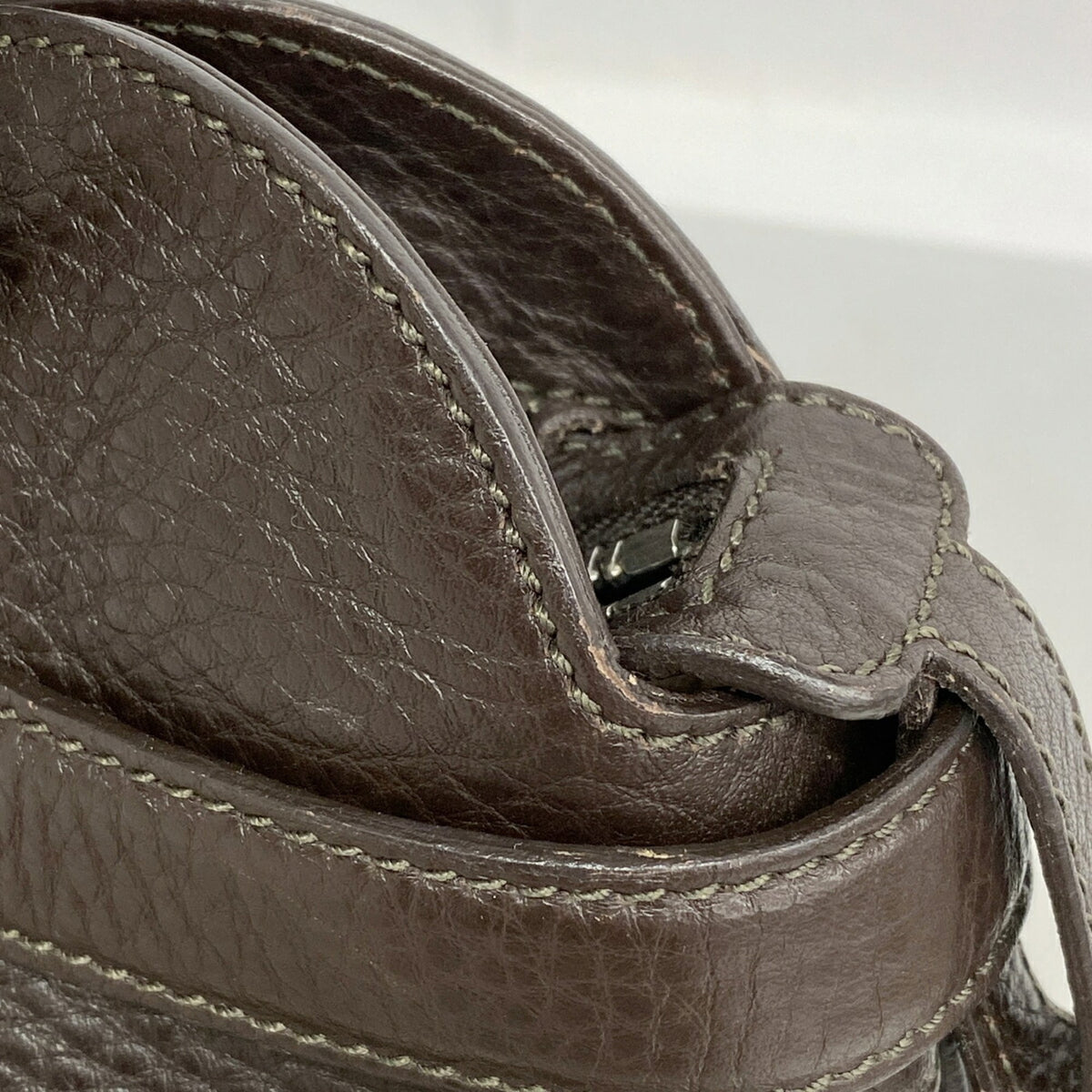 Salvatore Ferragamo Dark Brown Leather Handbag (Pre-Owned)