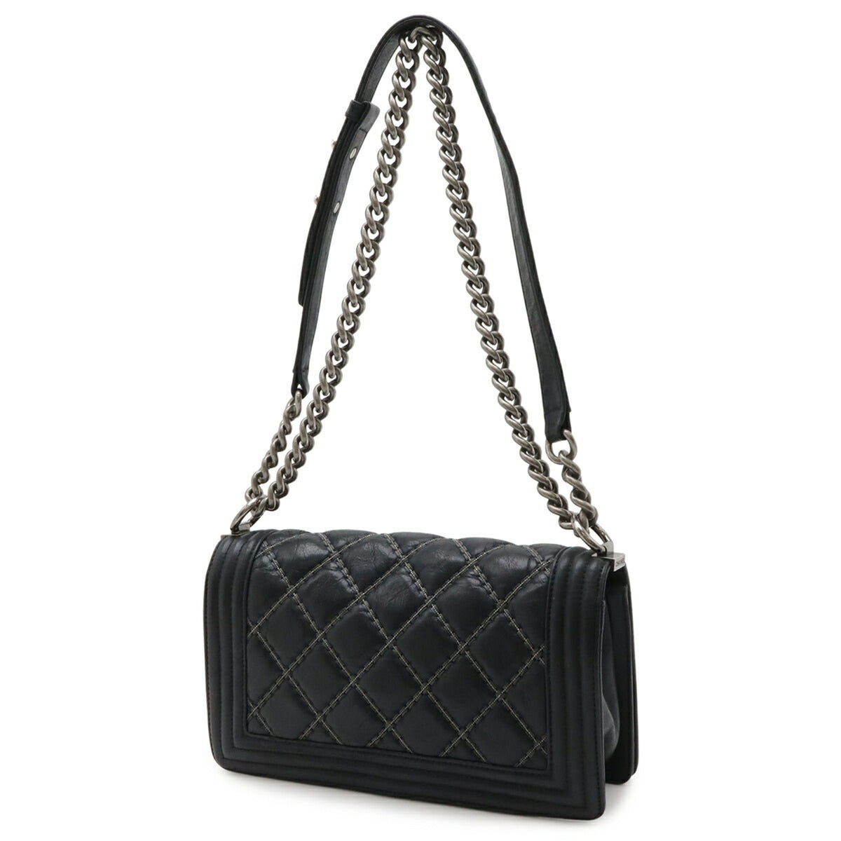 Chanel Black Leather Shoulder Bag (Pre-Owned)